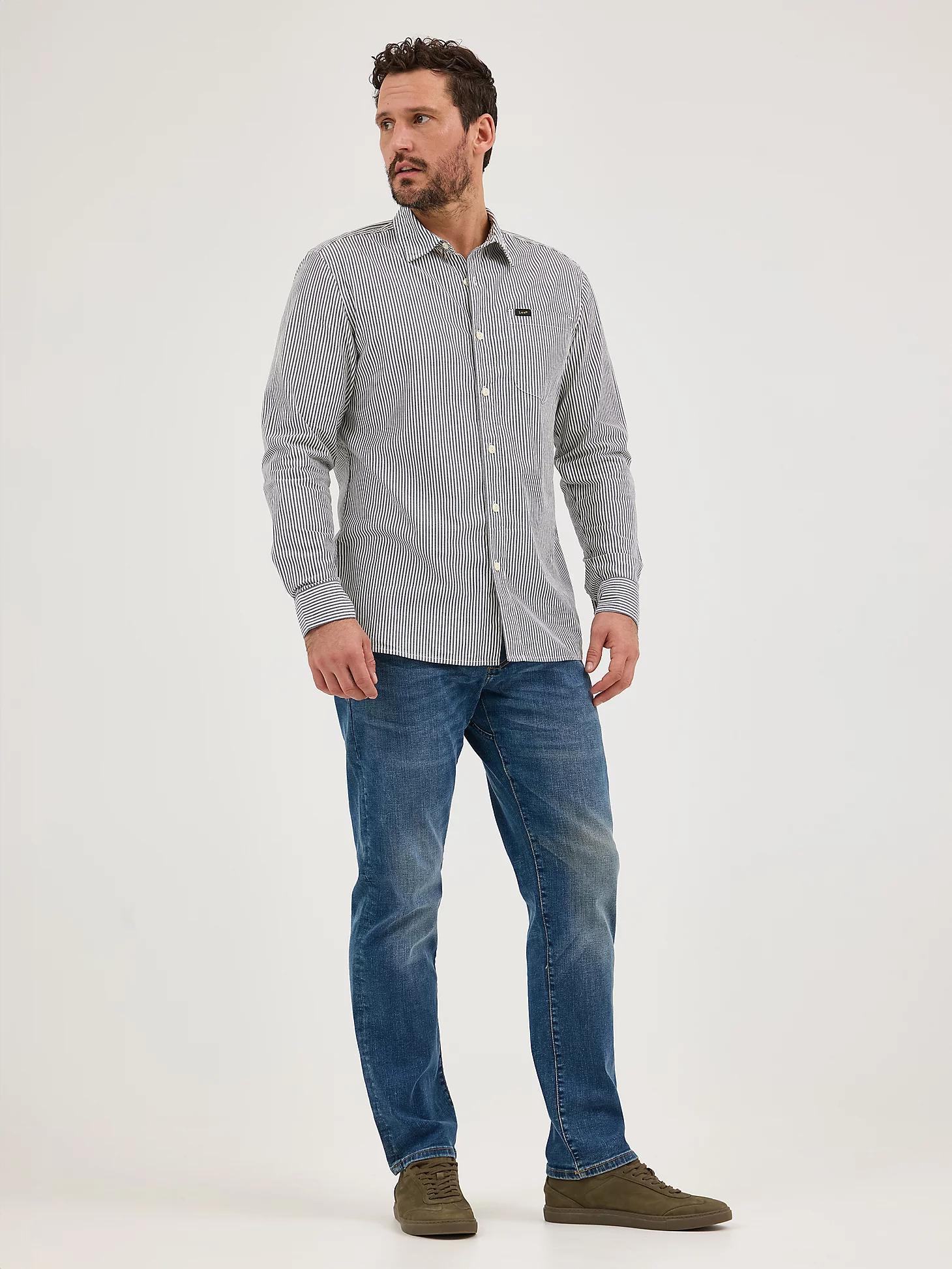 Men's Extreme Motion All Purpose Stripe Button Down Shirt | Men's Tops | Lee® Product Image