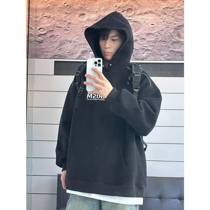 Long-Sleeve Lettering Hoodie Product Image