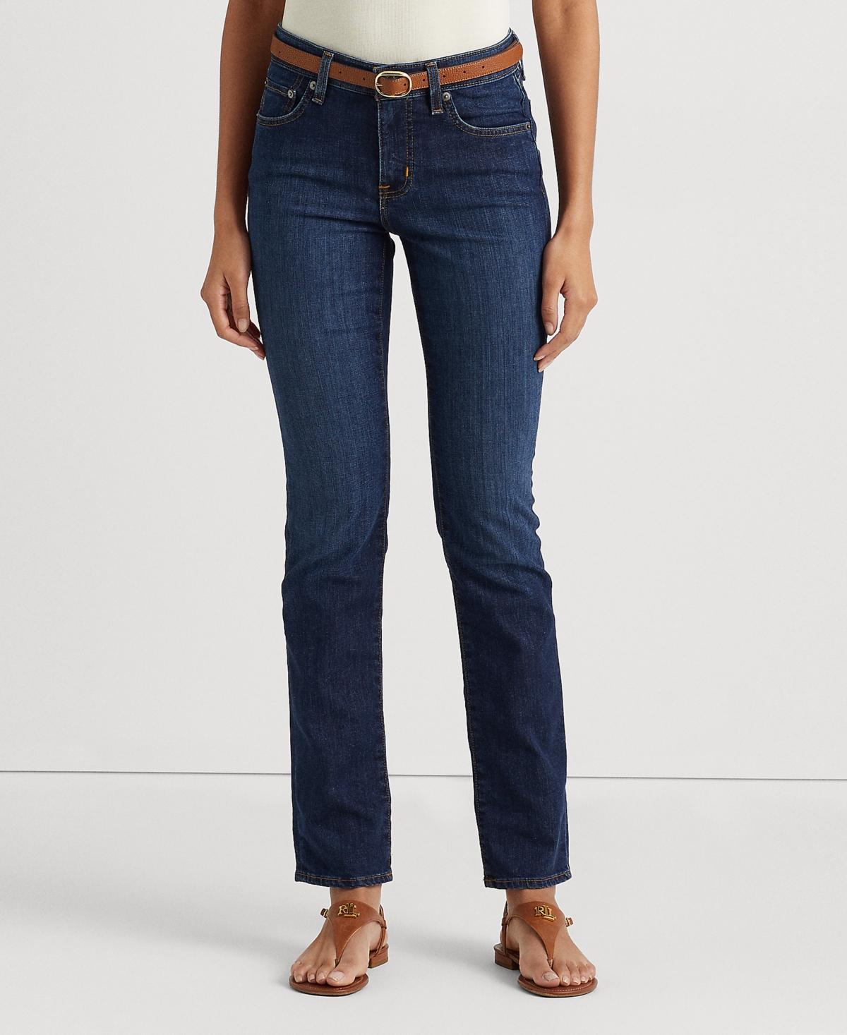 Lauren Ralph Lauren Premier Shape Memory Stretch Denim Straight Leg Ankle Jeans Product Image