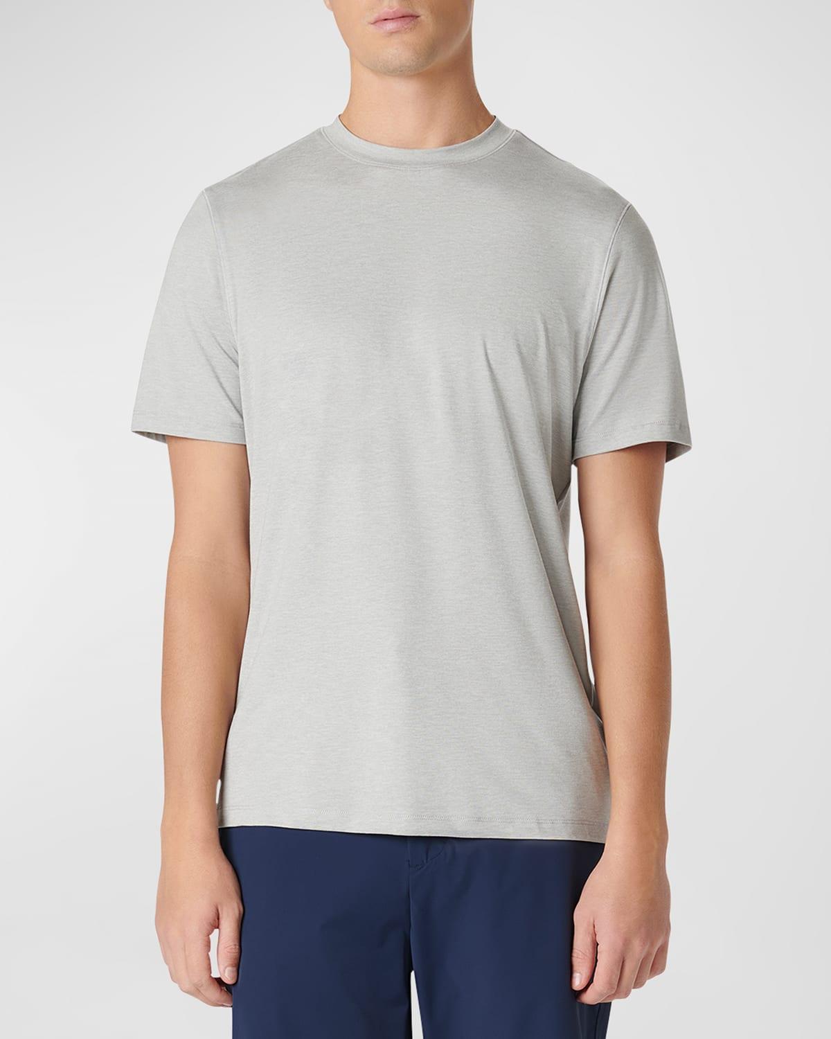 Mens Cotton Jersey Crewneck T-Shirt with Faux Layering Product Image