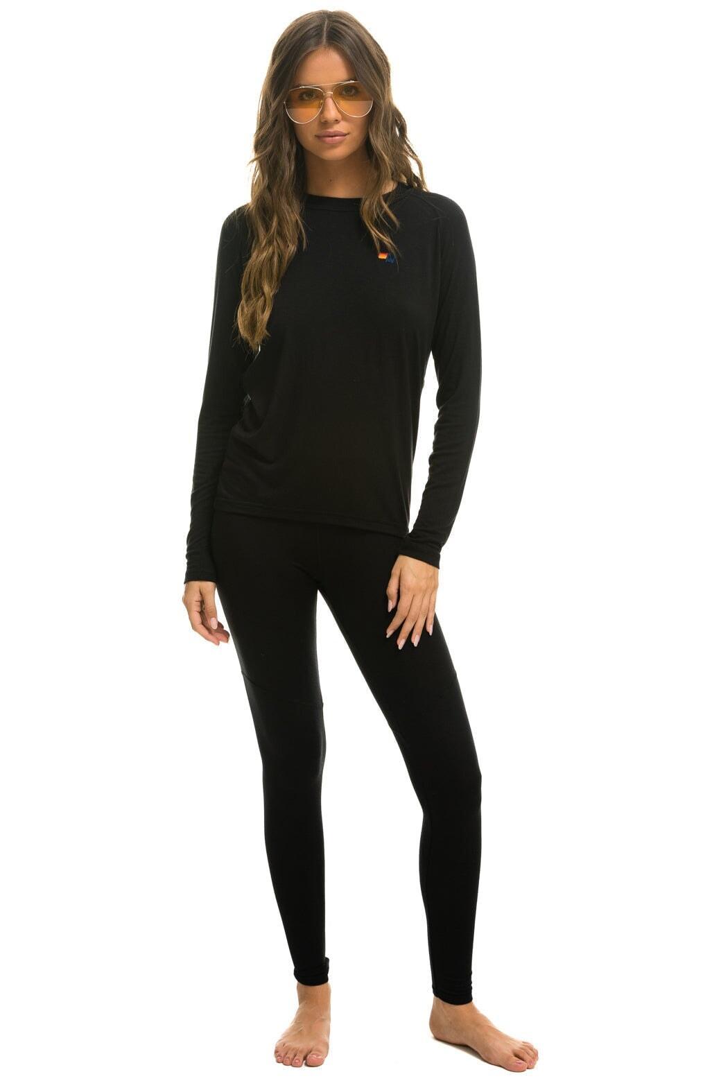 MICRO MODAL BASE LAYER BOTTOM - BLACK Female Product Image