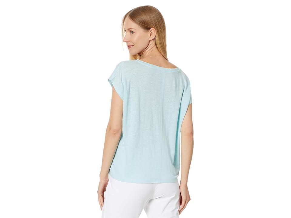 Eileen Fisher V-Neck Square Tee (Seafoam) Women's Clothing Product Image