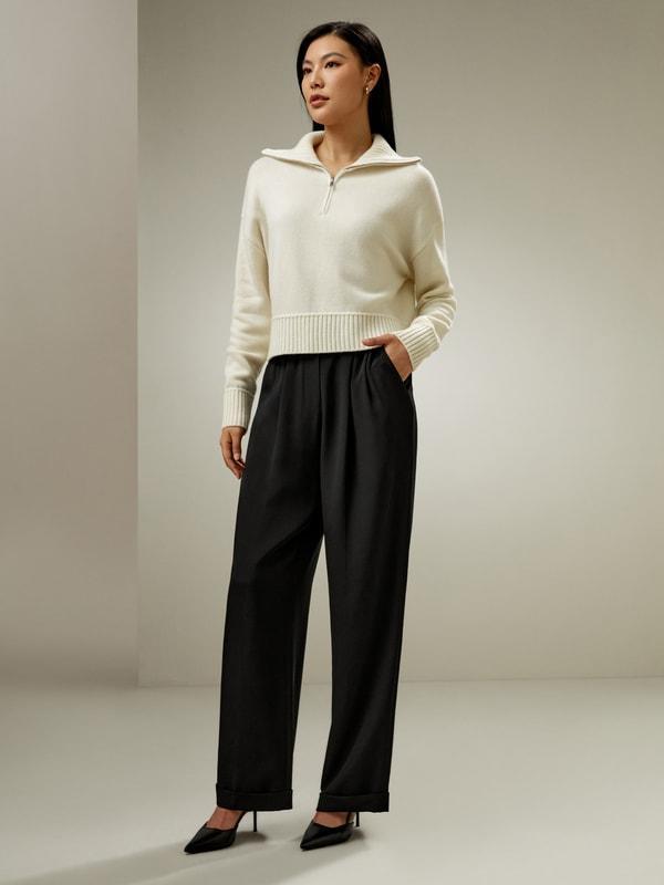 Relaxed Fit Wool-Cashmere Blend Sweater Product Image