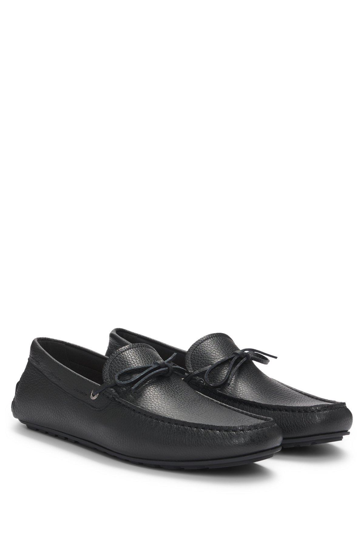Grained-leather moccasins with driver sole Product Image