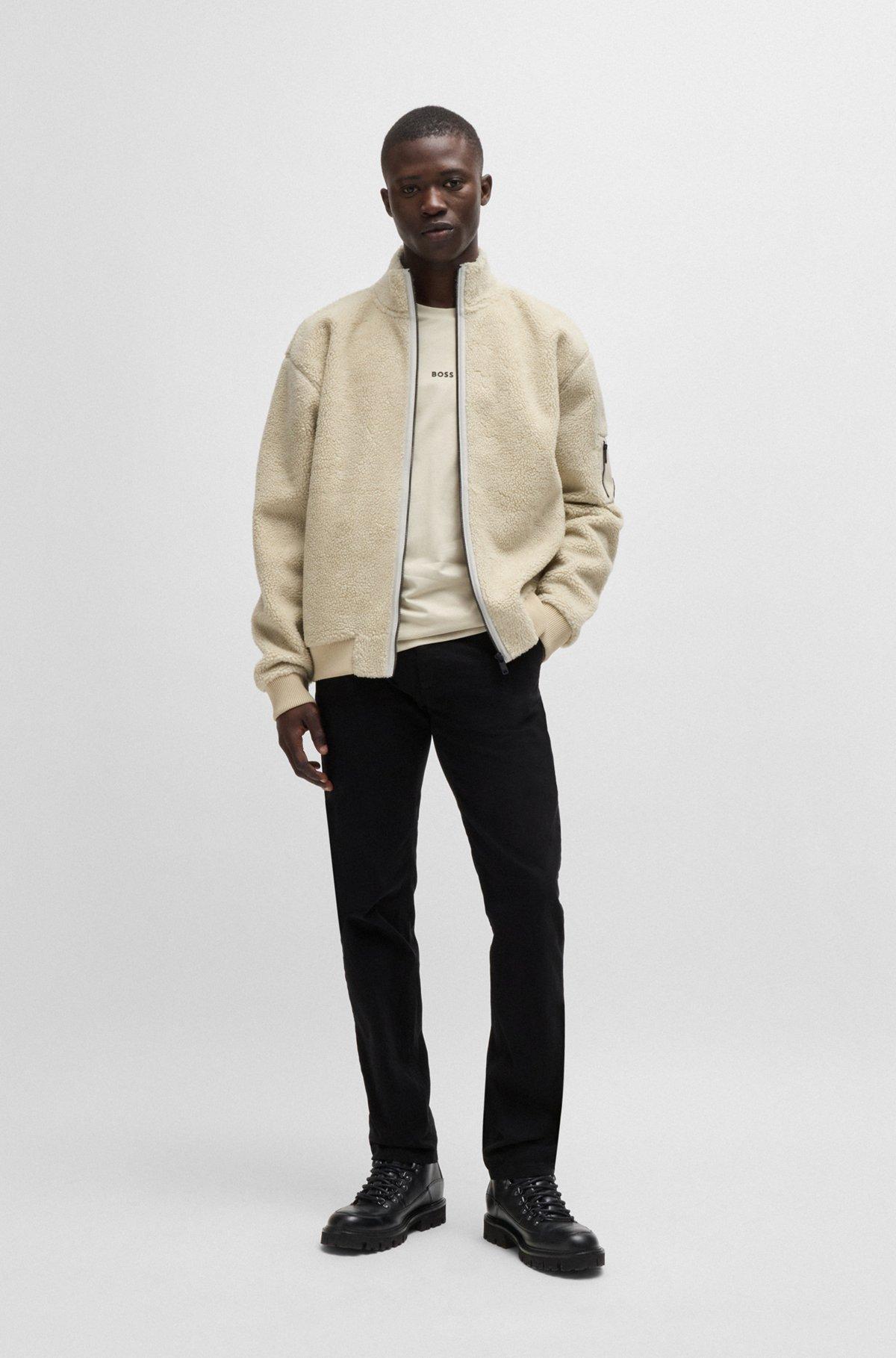 BOSS - Slim-fit chinos in stretch cotton - Black Product Image