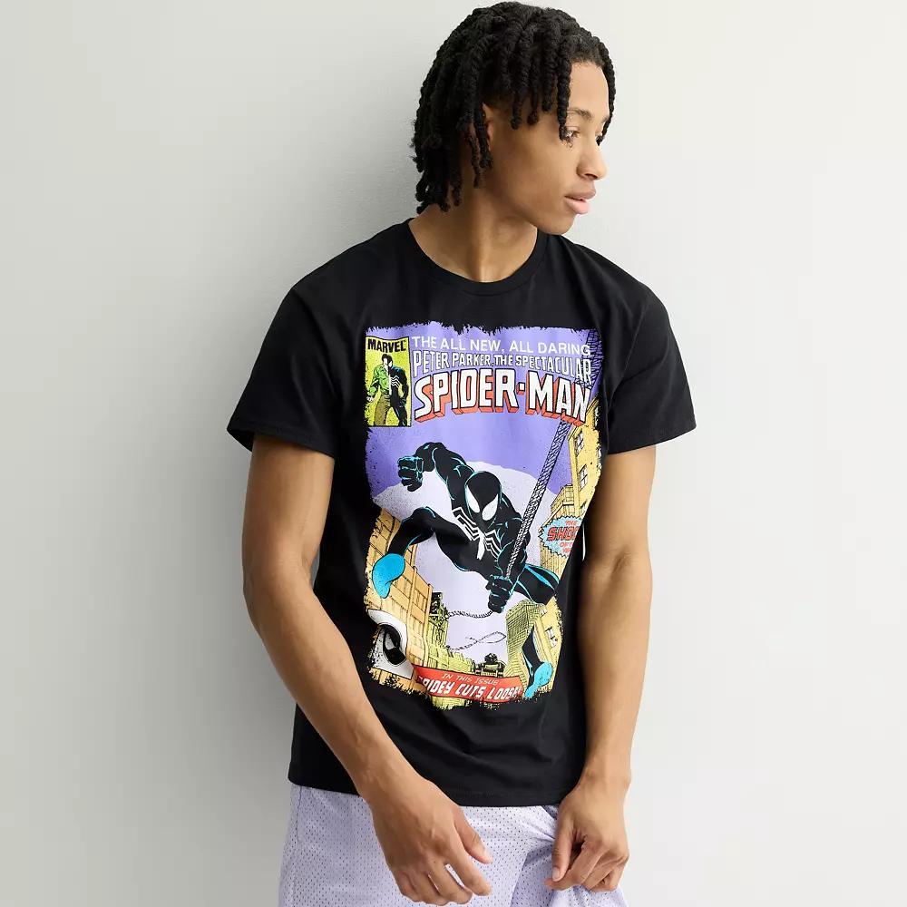 Men's Marvel Spider-man Graphic Tee, Size: XXL, Black Product Image