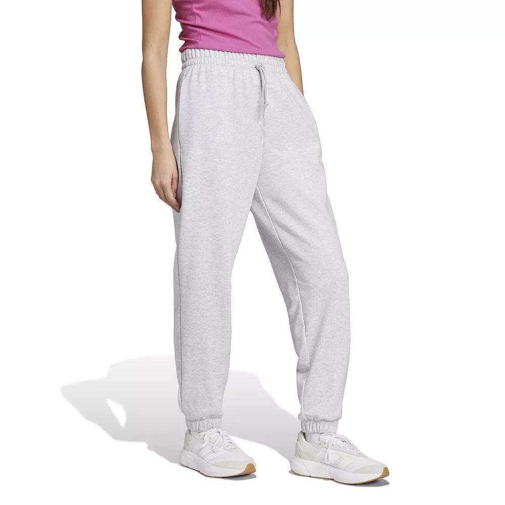 Women's adidas Essentials Linear French Terry Sportswear Pants, Size: XS, Light Grey Grey Product Image