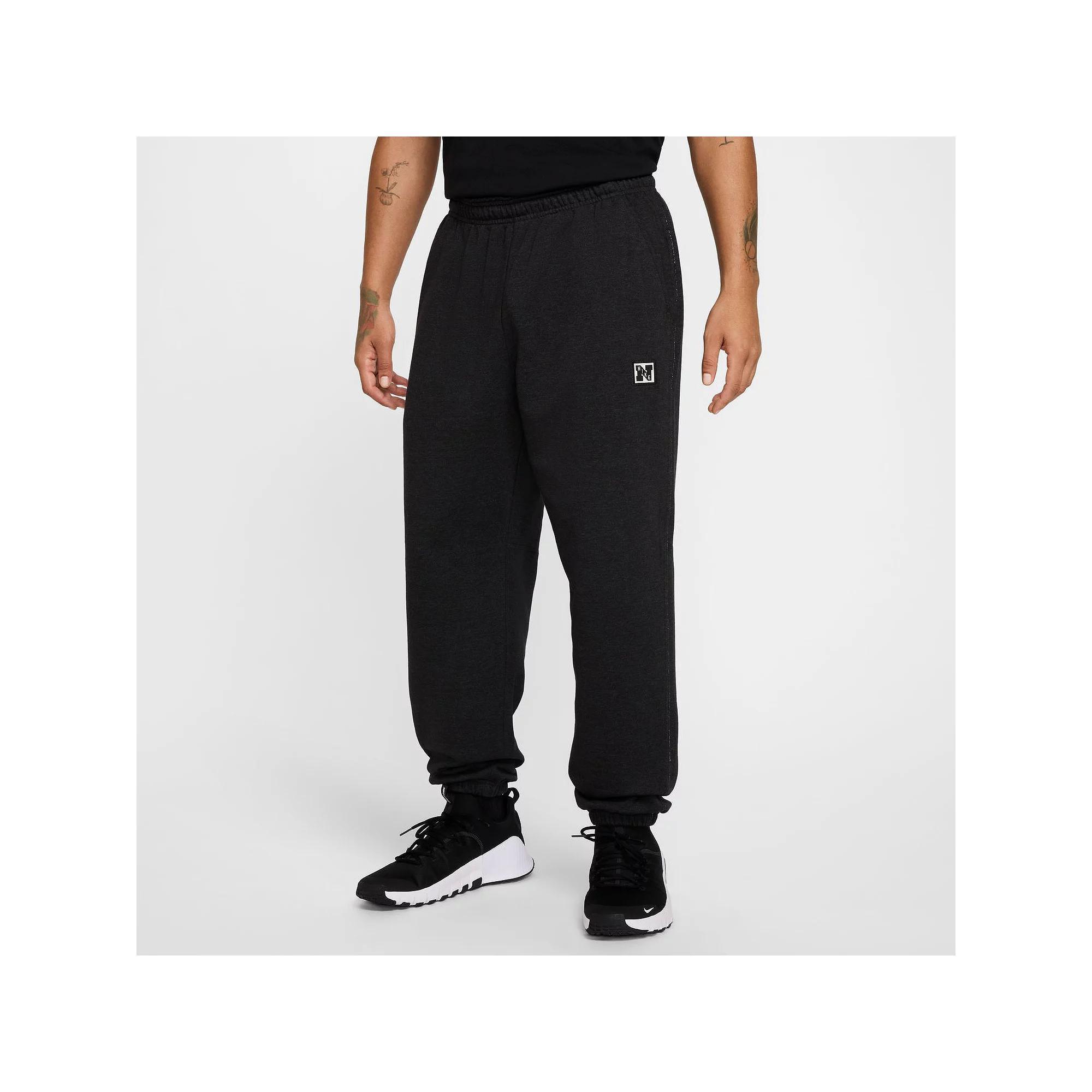 Men's Nike Gym Heritage Dri-FIT Fleece Fitness Pants, Size: Large, Black Product Image