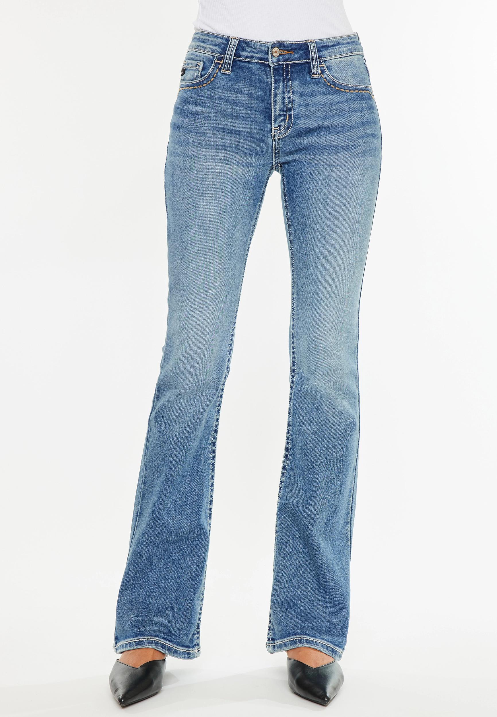 Kancan Kancan Womens Dark Mid Rise Bootcut Jeans Blue Size 32 - Maurices Product Image