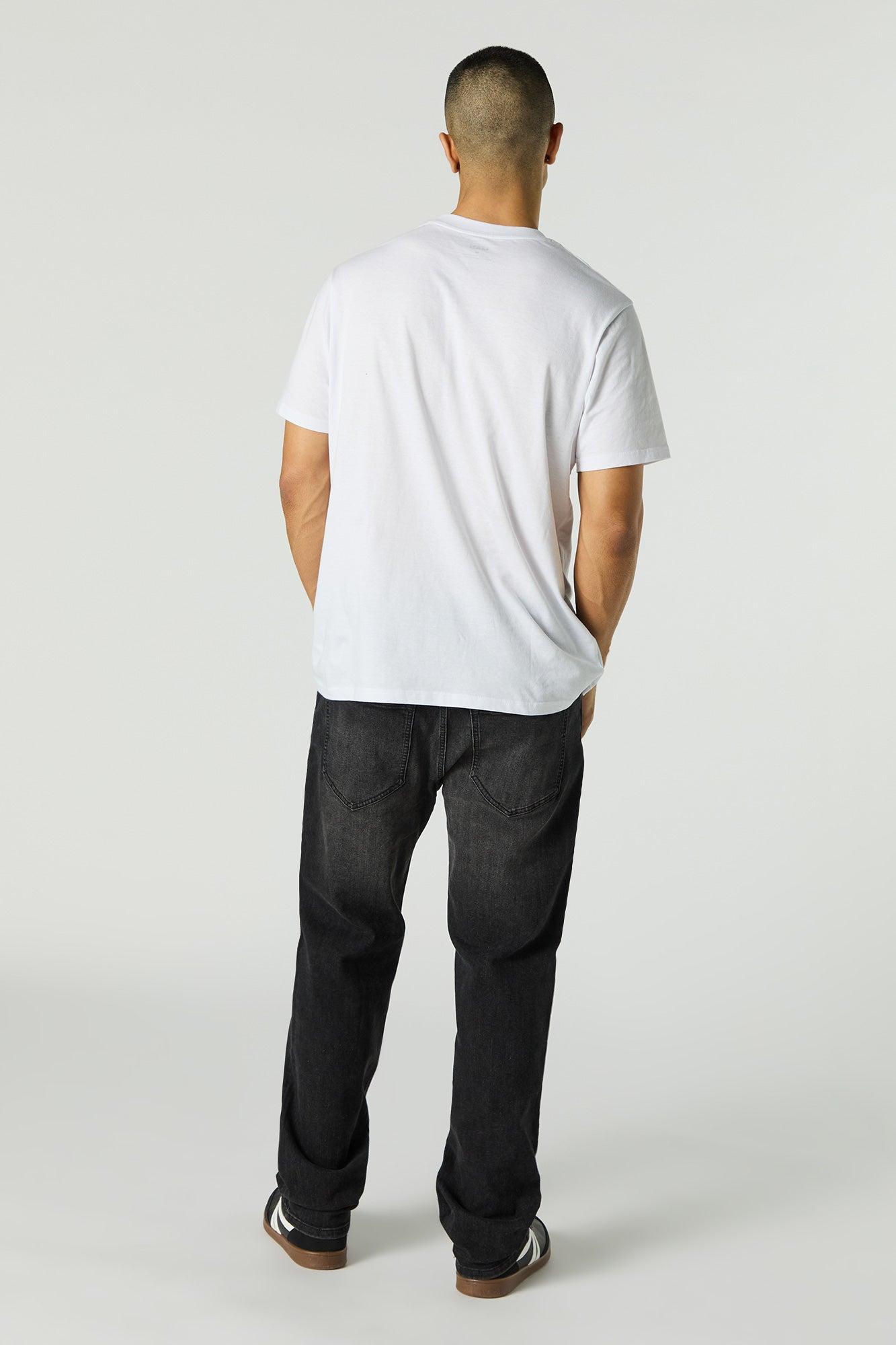 Black Vintage Wash Straight Leg Jean Male Product Image