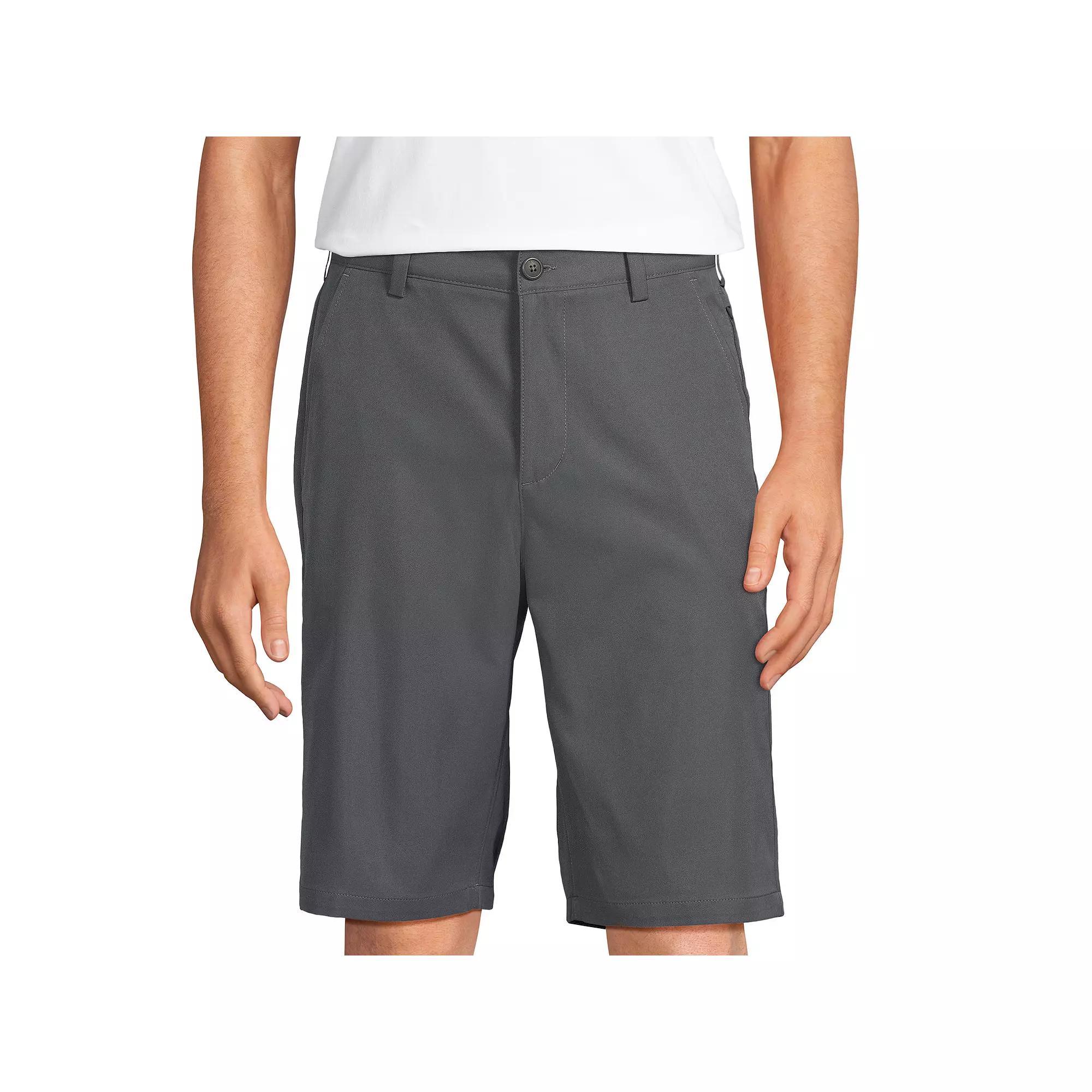 Men's Lands' End School Uniform Performance Chino Shorts, Size: 29, Green Product Image