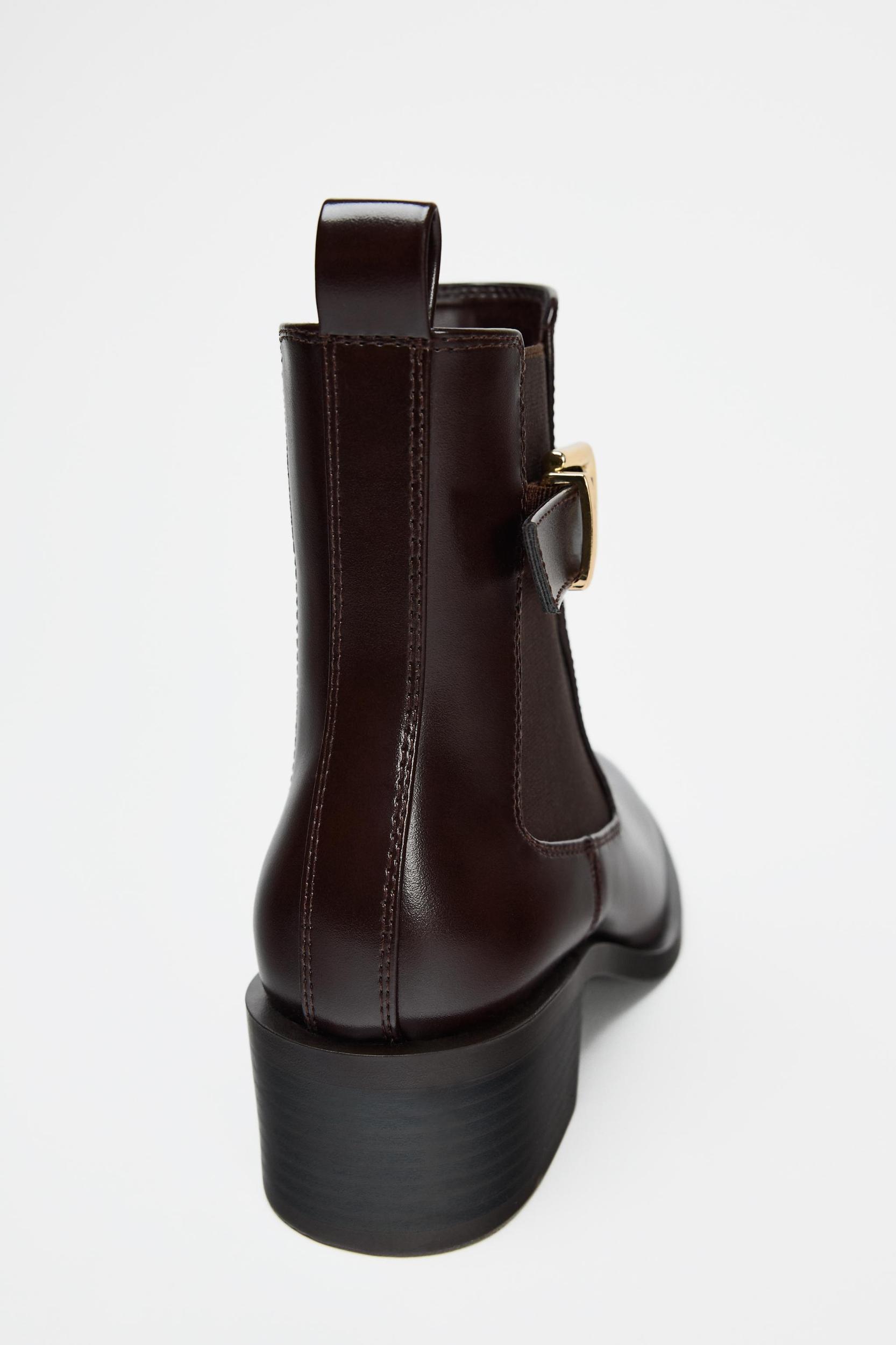 BUCKLED CHELSEA ANKLE BOOTS Product Image