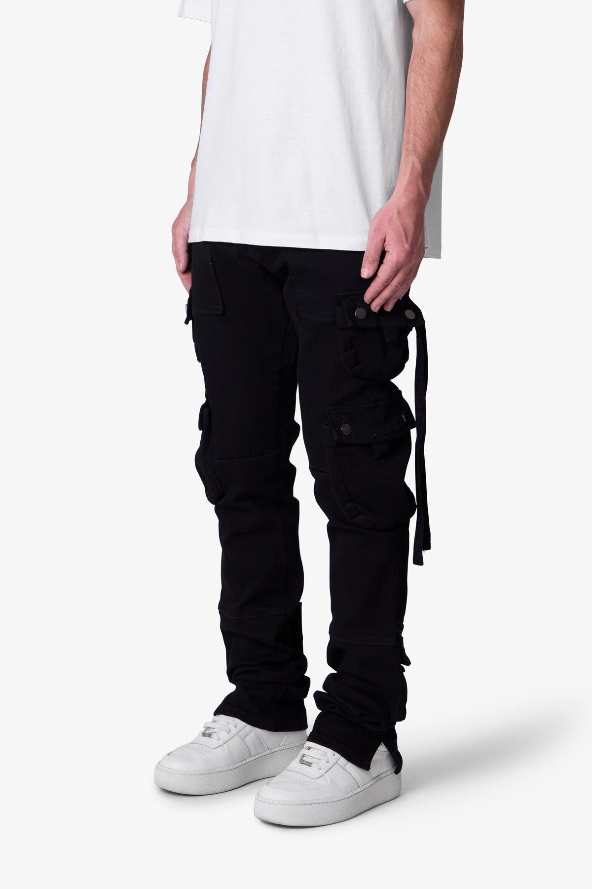 D152 Cargo Straight Denim - Black Product Image