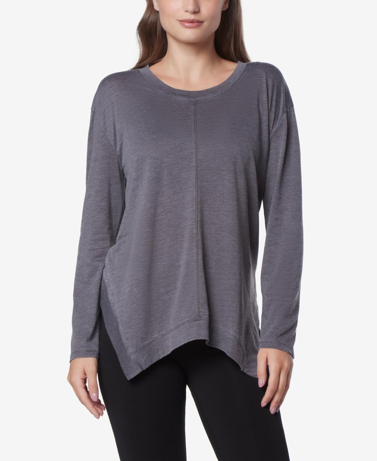 Andrew Marc Sport Womens Long Sleeve Sharkbite T-Shirt Product Image