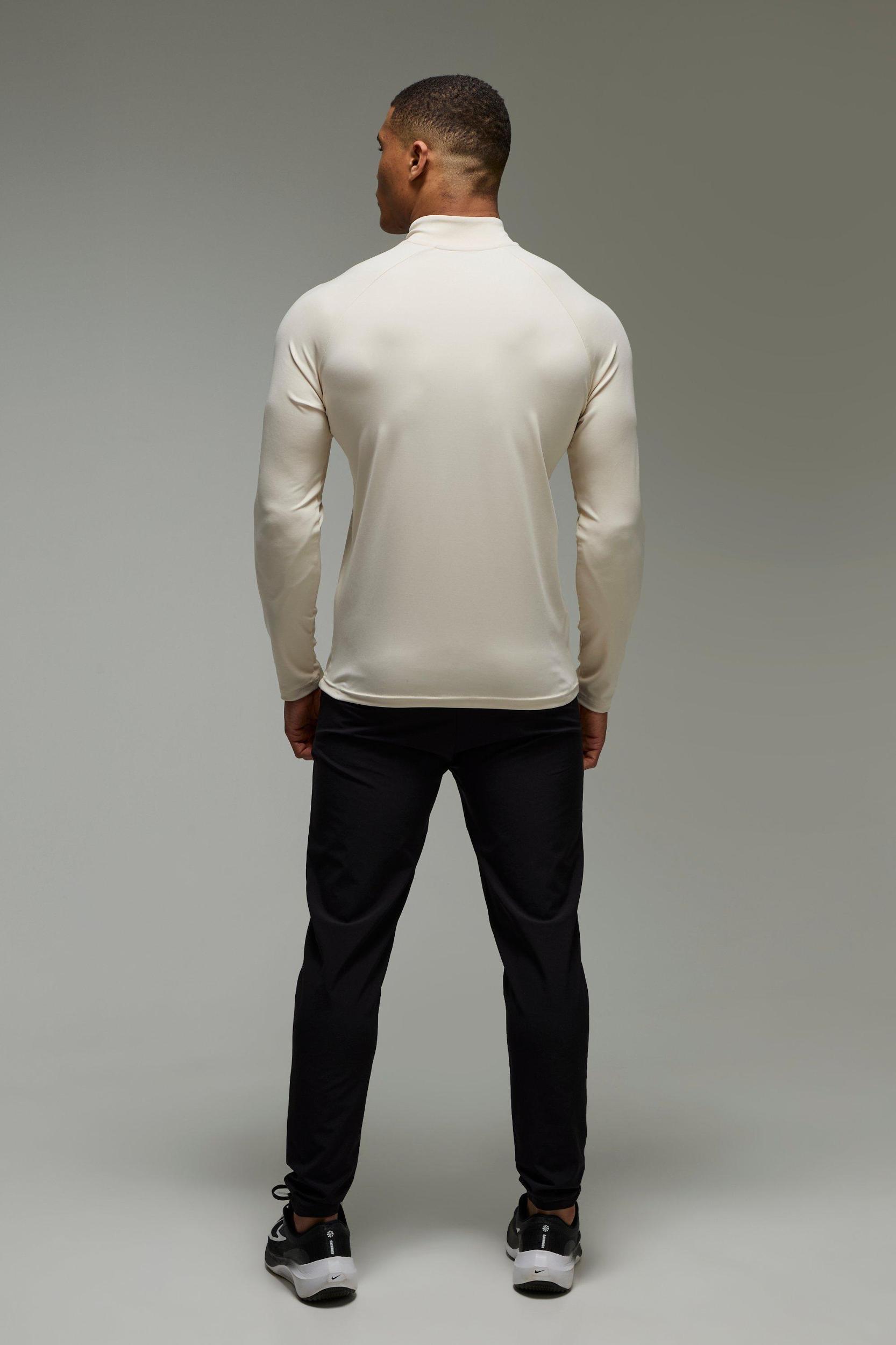 Man Active Performance Training Dept Funnel Neck 1/4 Zip | boohooMAN USA Product Image