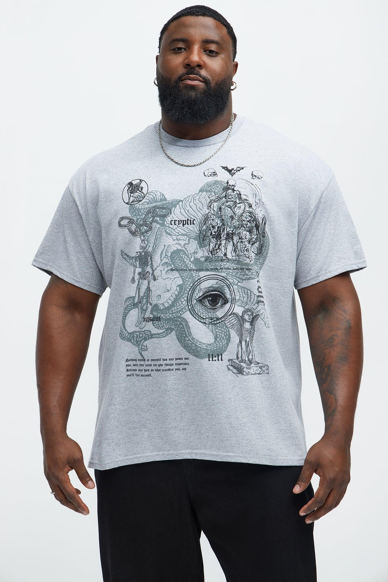 Cryptic Signs Short Sleeve Tee - Heather Grey Product Image
