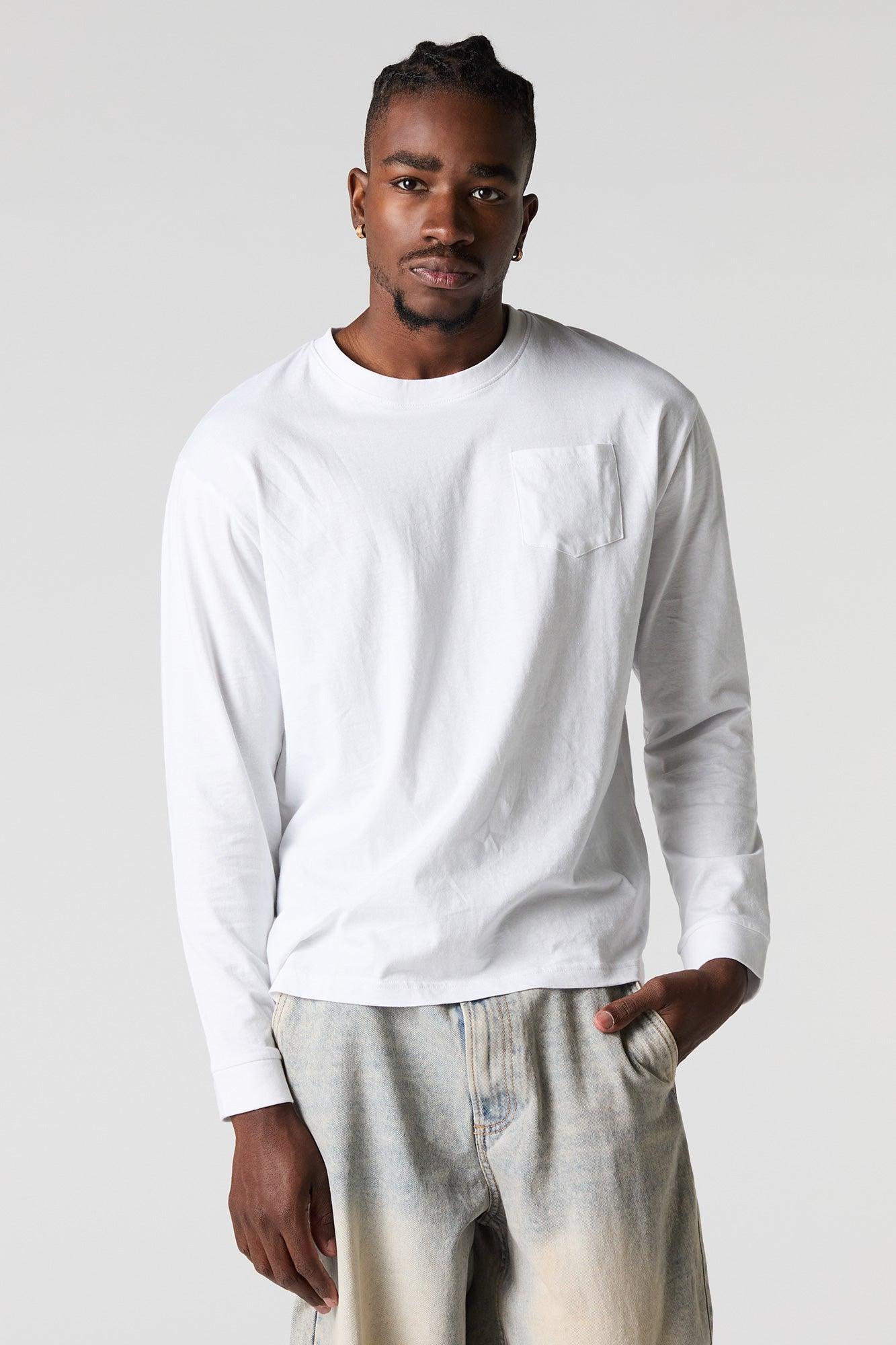 Chest Pocket Long Sleeve Top Male Product Image