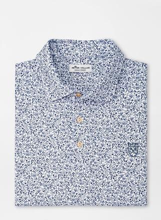 Peter Millar Mens Emory Game Day Performance Jersey Polo | Color: White | Size: S Product Image