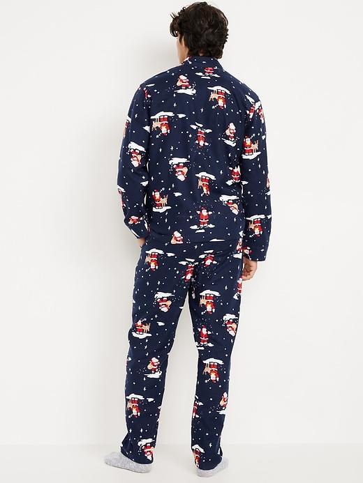 Printed Flannel Pajama Set for Men Product Image