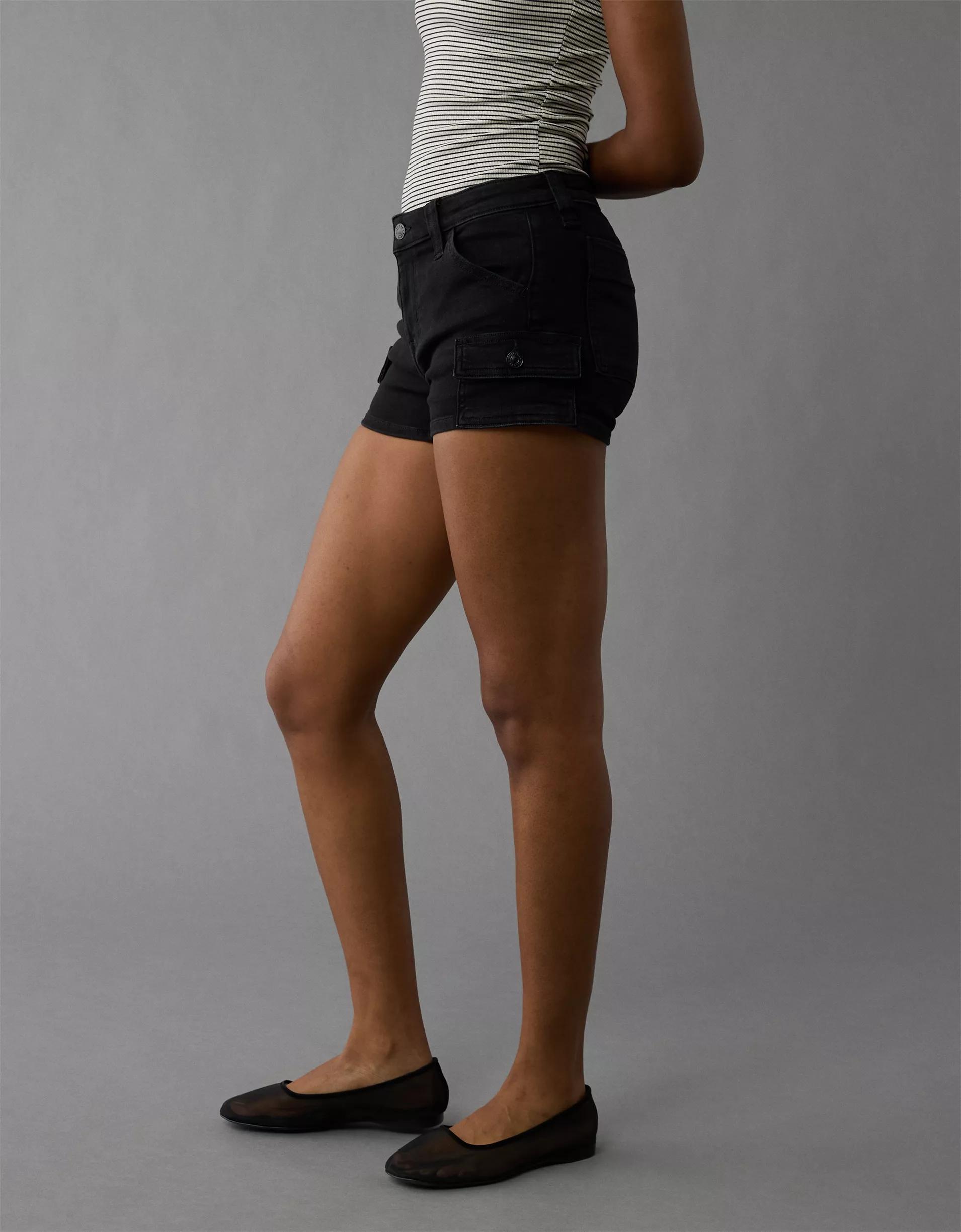 AE Next Level High-Waisted Denim Short Short Product Image