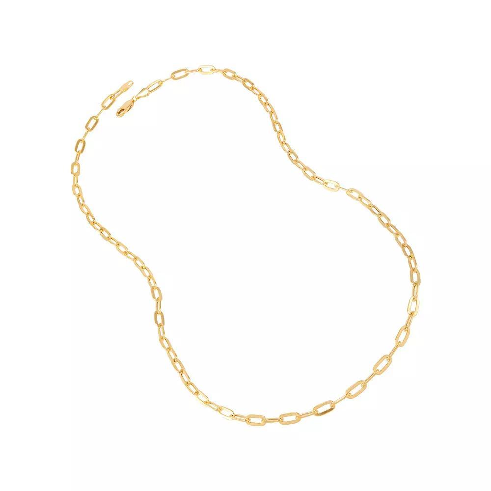Everlasting Gold 10k Gold 3.6 mm Paperclip Chain Necklace, Women's, Size: 20" Product Image