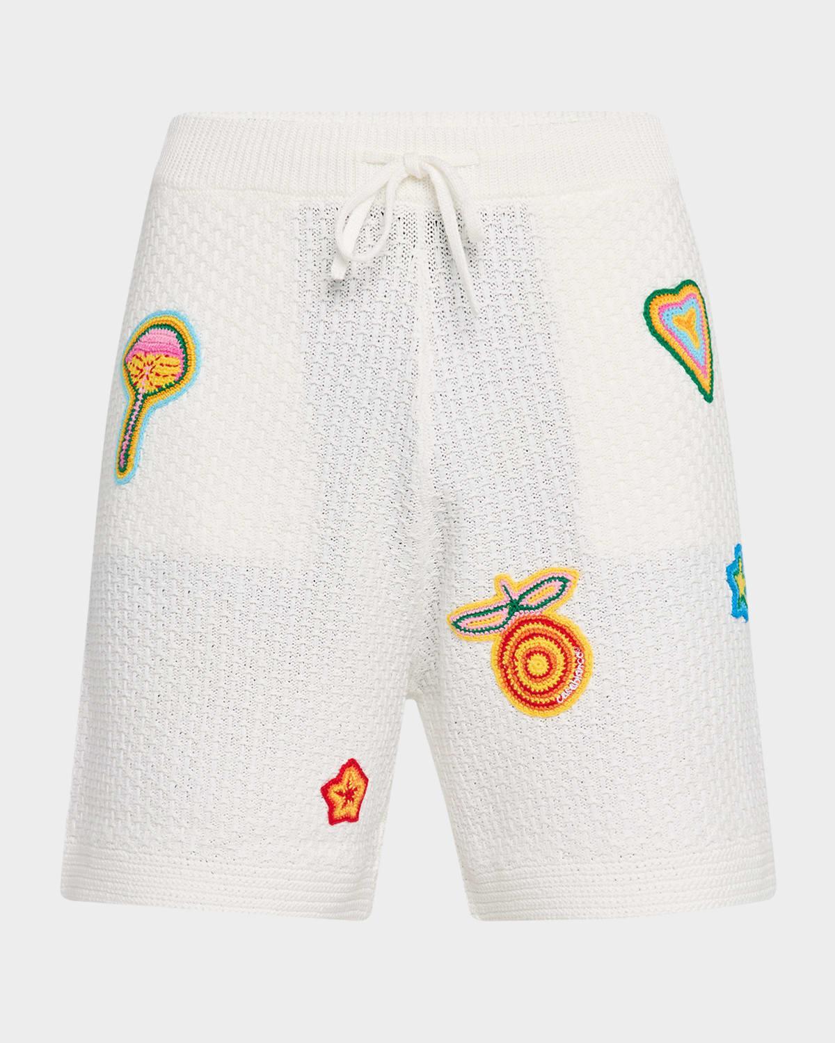 Mens Crochet Motif Shorts Product Image