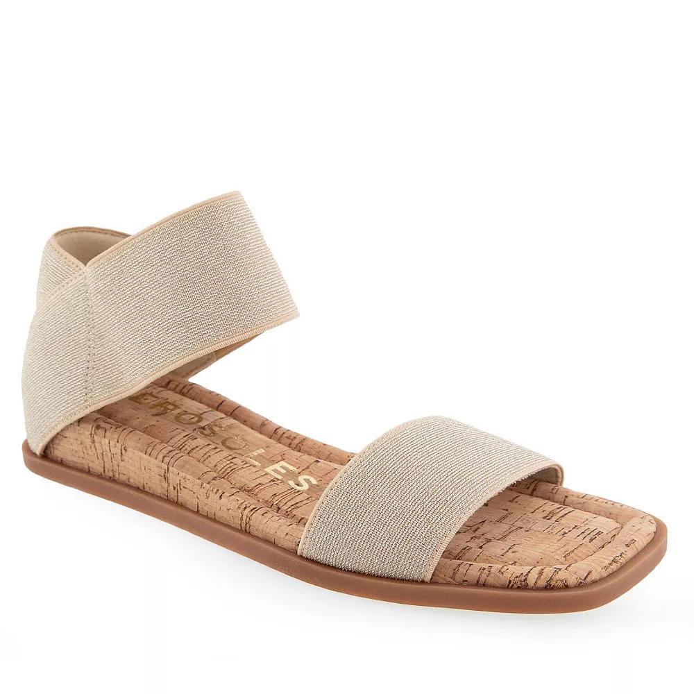 Aerosoles Bente Women's Wedge Sandals, Size: 9, Soft Gold Elastic Product Image