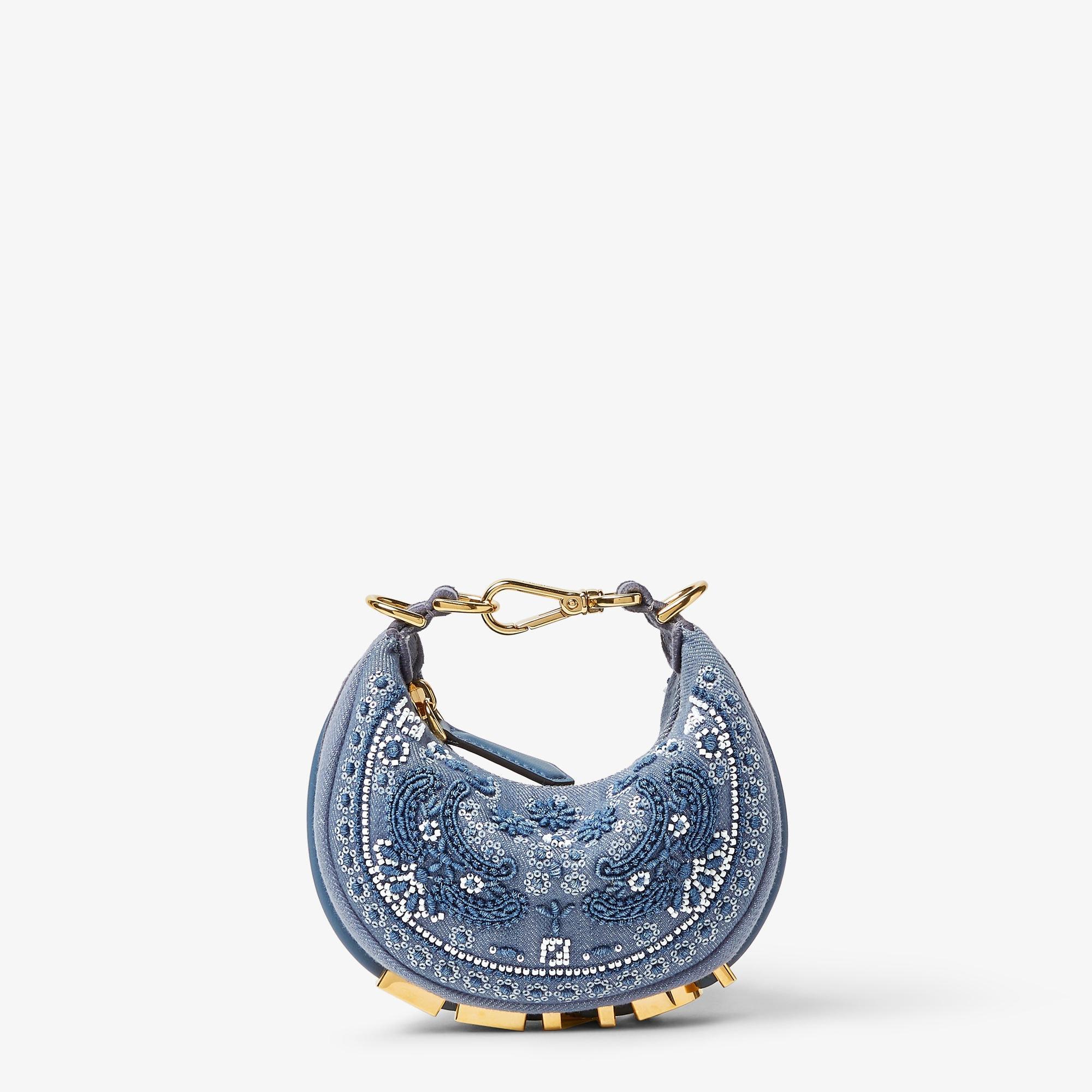Nano FendigraphyCoral Bandana embroidered denim charm Product Image