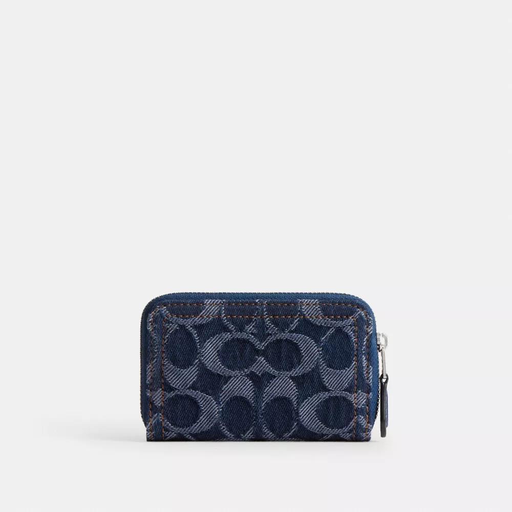 Essential Small Zip Around Card Case In Signature Denim Product Image