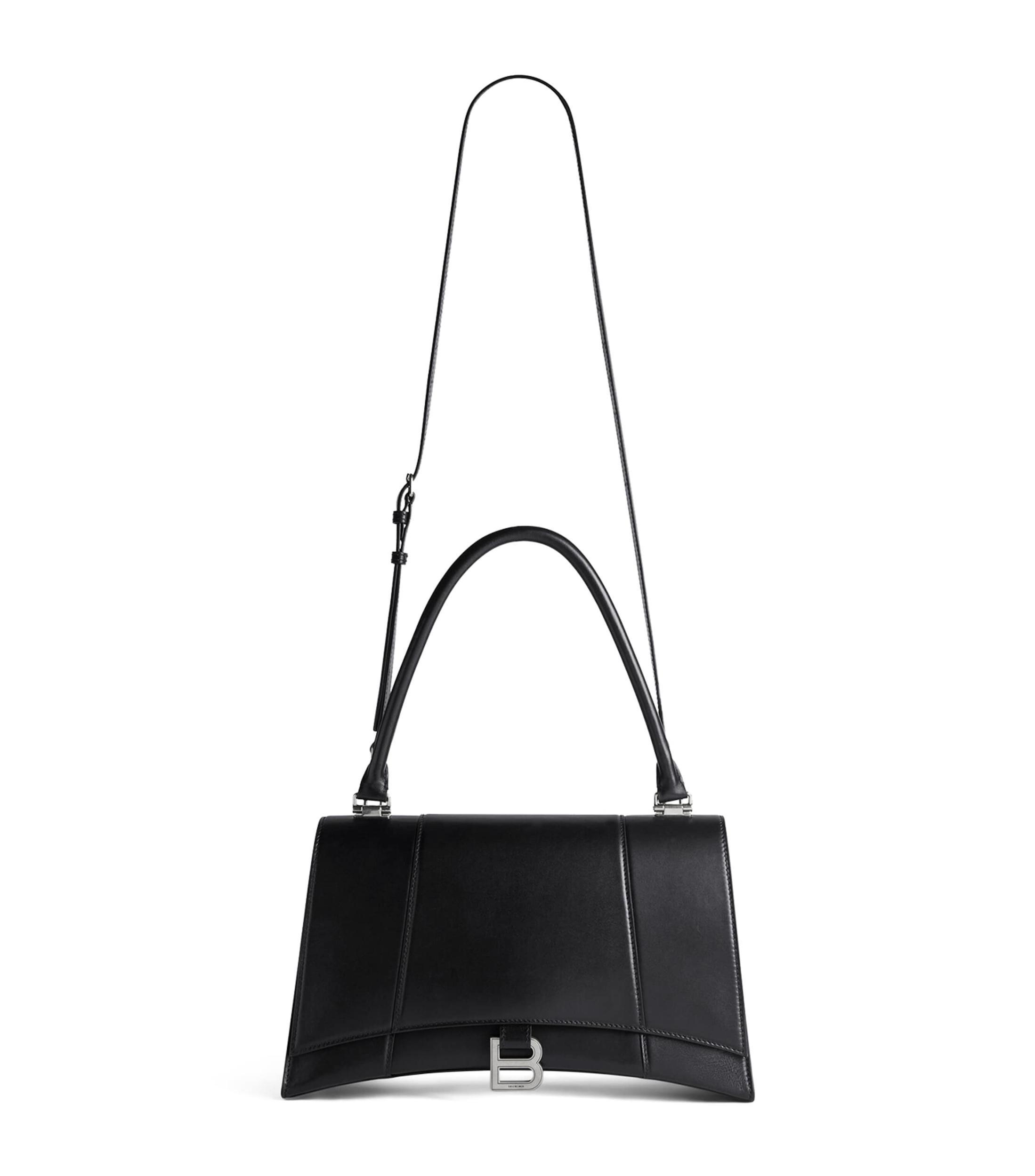 BALENCIAGA Women Black Leather Mini Carry All Hampton Shopping Bag Product Image