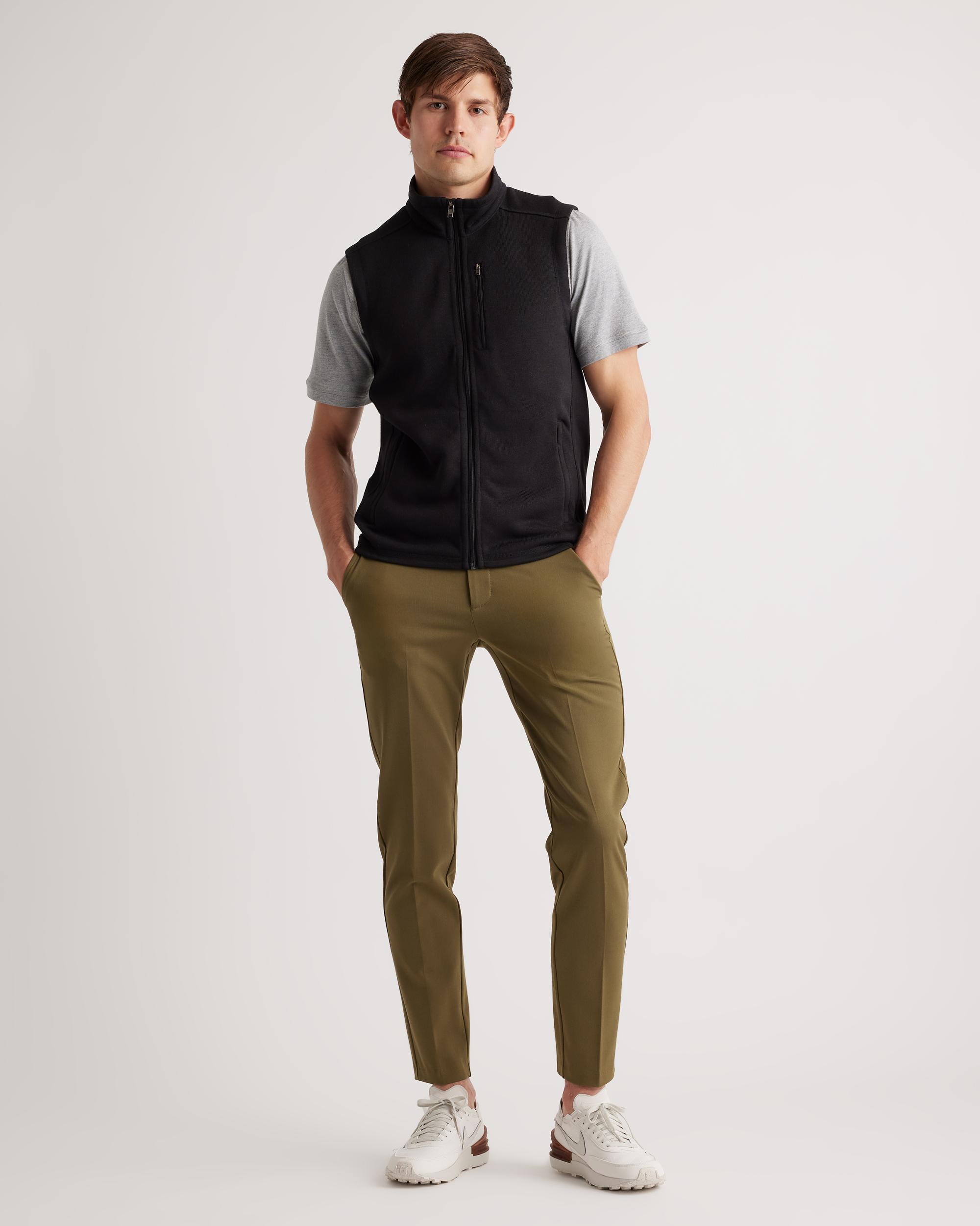 Quince | Men's Sweater-Knit Fleece Full-Zip Vest Recycled Polyester Product Image