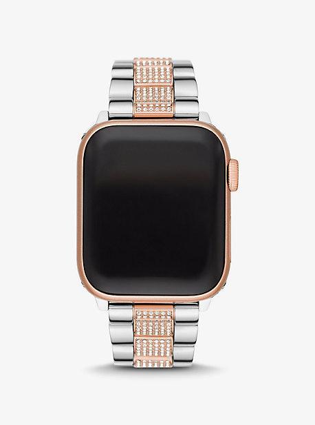 Michael Kors Womens Two-Tone Stainless Steel 3840mm Apple Watch Strap Product Image