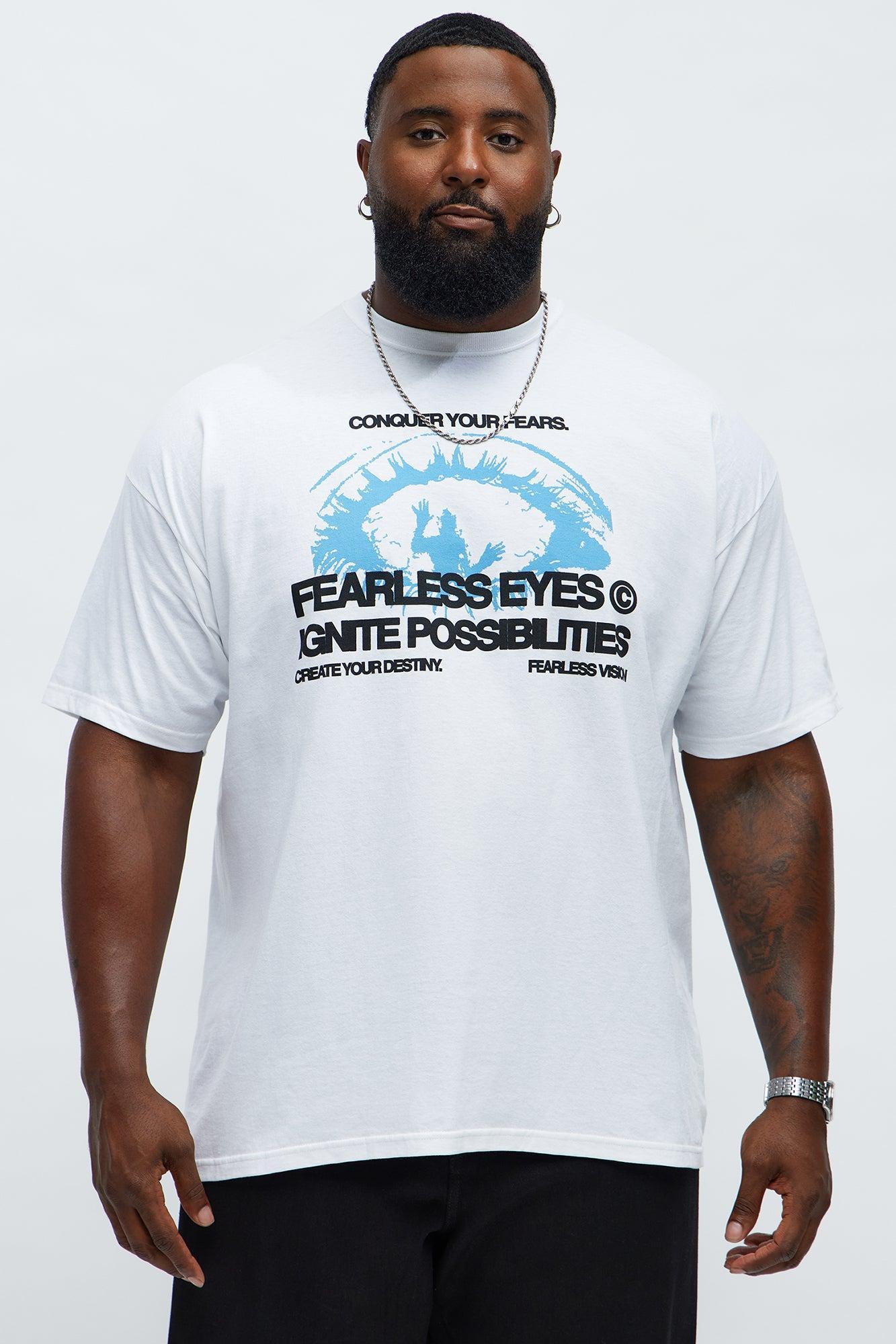 Fearless Eyes Short Sleeve Tee - White Product Image