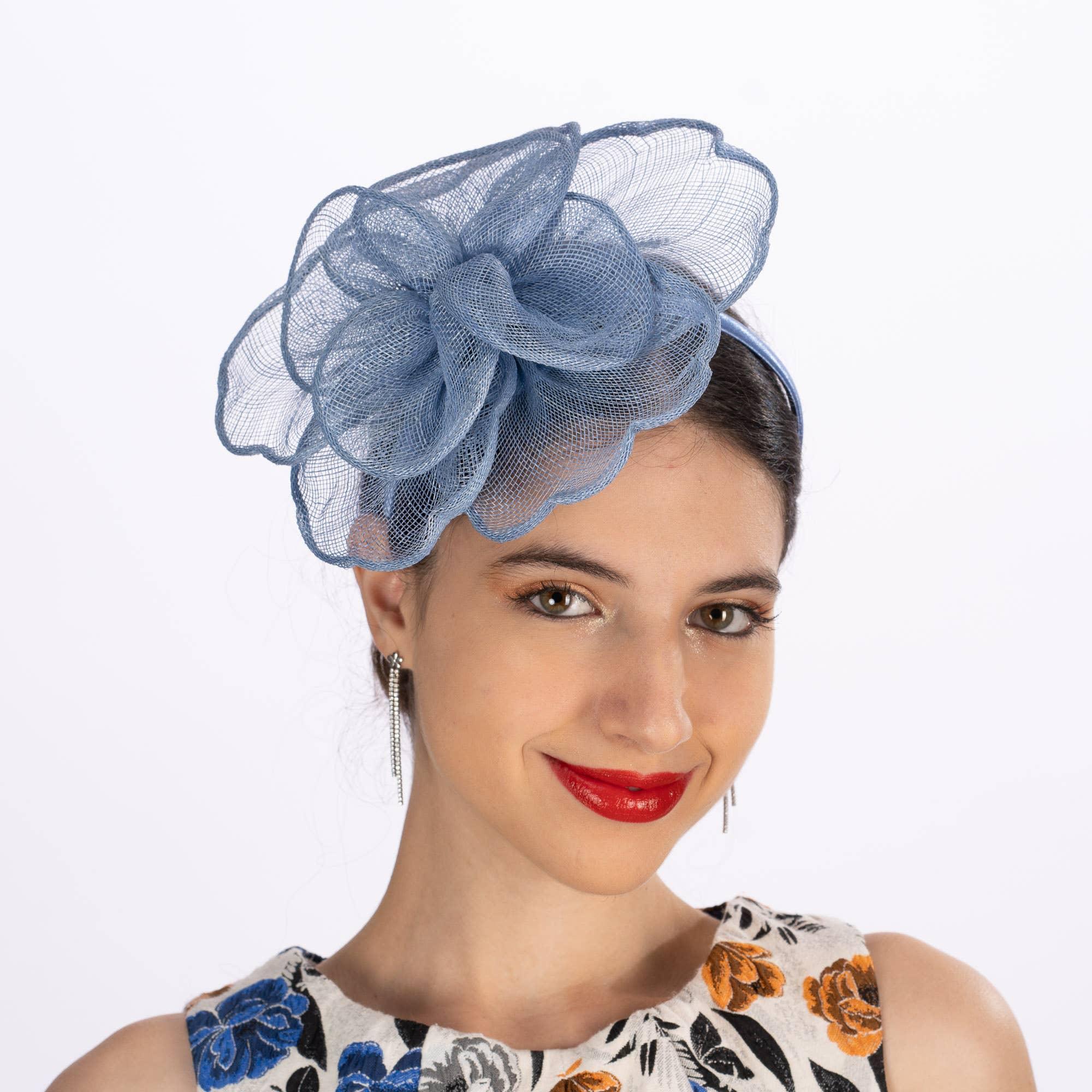 Sinamay Peony Pedal Narrow Headband Fascinator Product Image