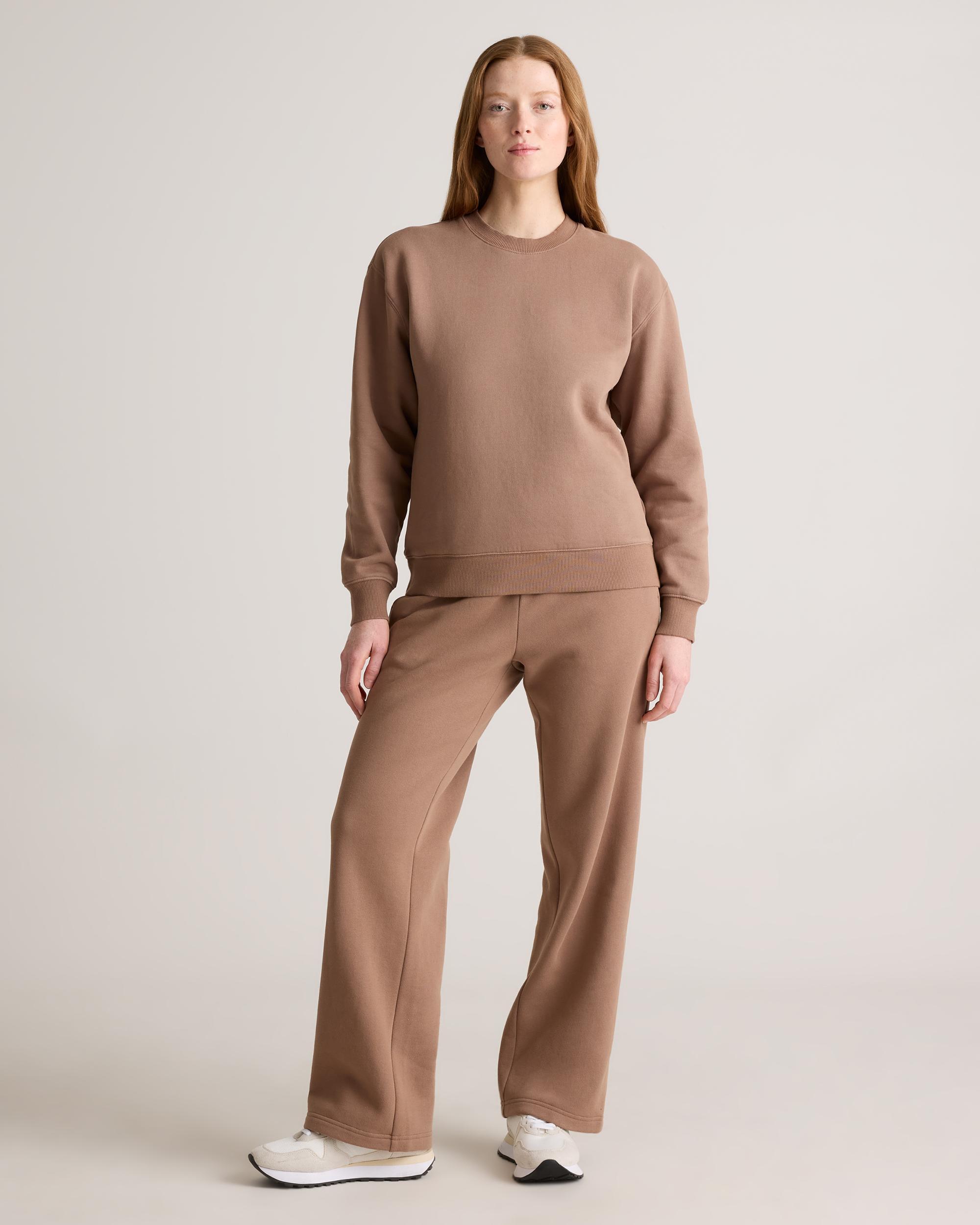Quince | Women's Organic Heavyweight Fleece Straight Leg Sweatpants Organic Cotton Product Image