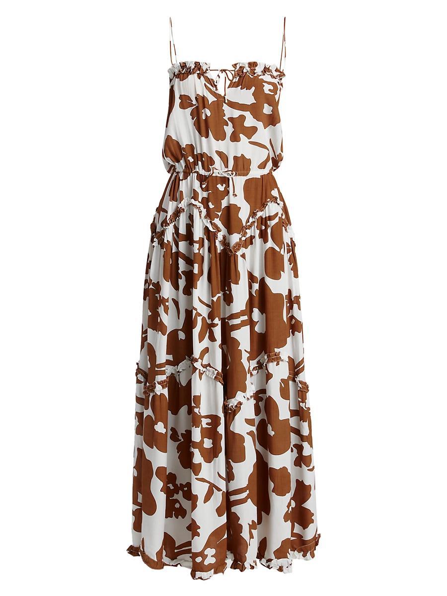 Womens Dynamic Floral Maxi-Dress Product Image