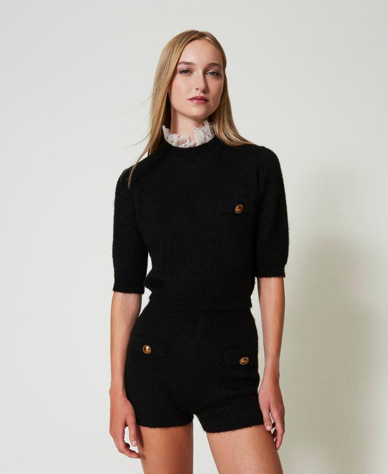 Shorts 'Emily' in maglia misto mohair Product Image