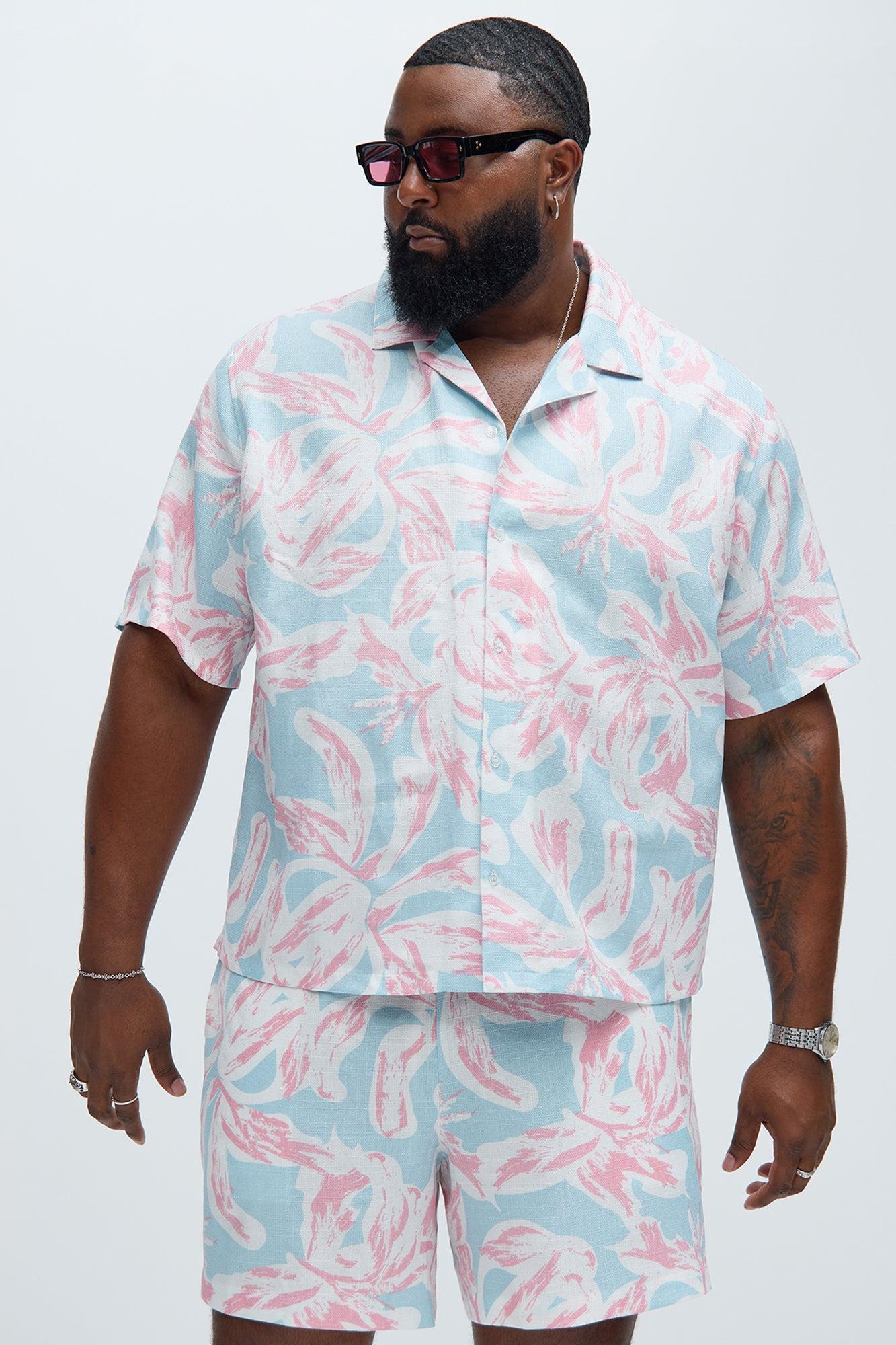 Pastel Floral Shirt - Pink/combo Product Image