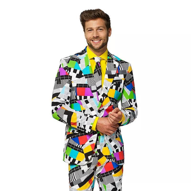 Men's OppoSuits Slim-Fit Novelty Pattern Suit & Tie Set, Size: 44 - Regular, Dot Print Product Image