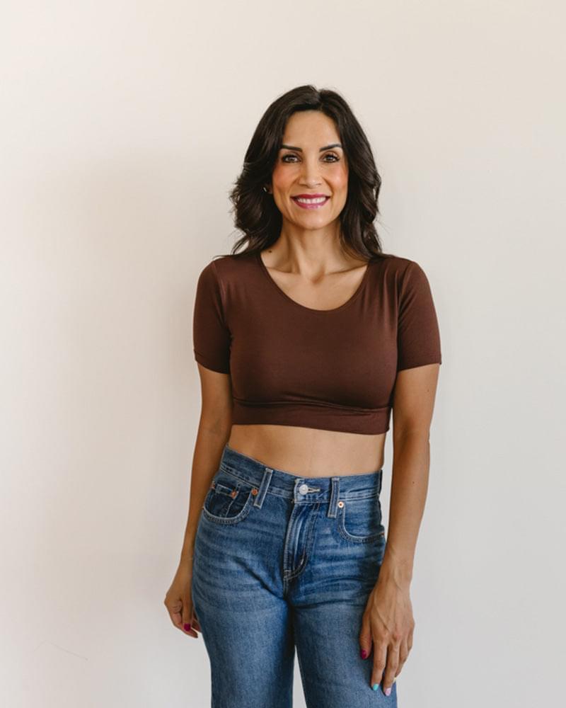 HALFTEE Layering Fashions Classic Boyfriend Halftee Female Product Image