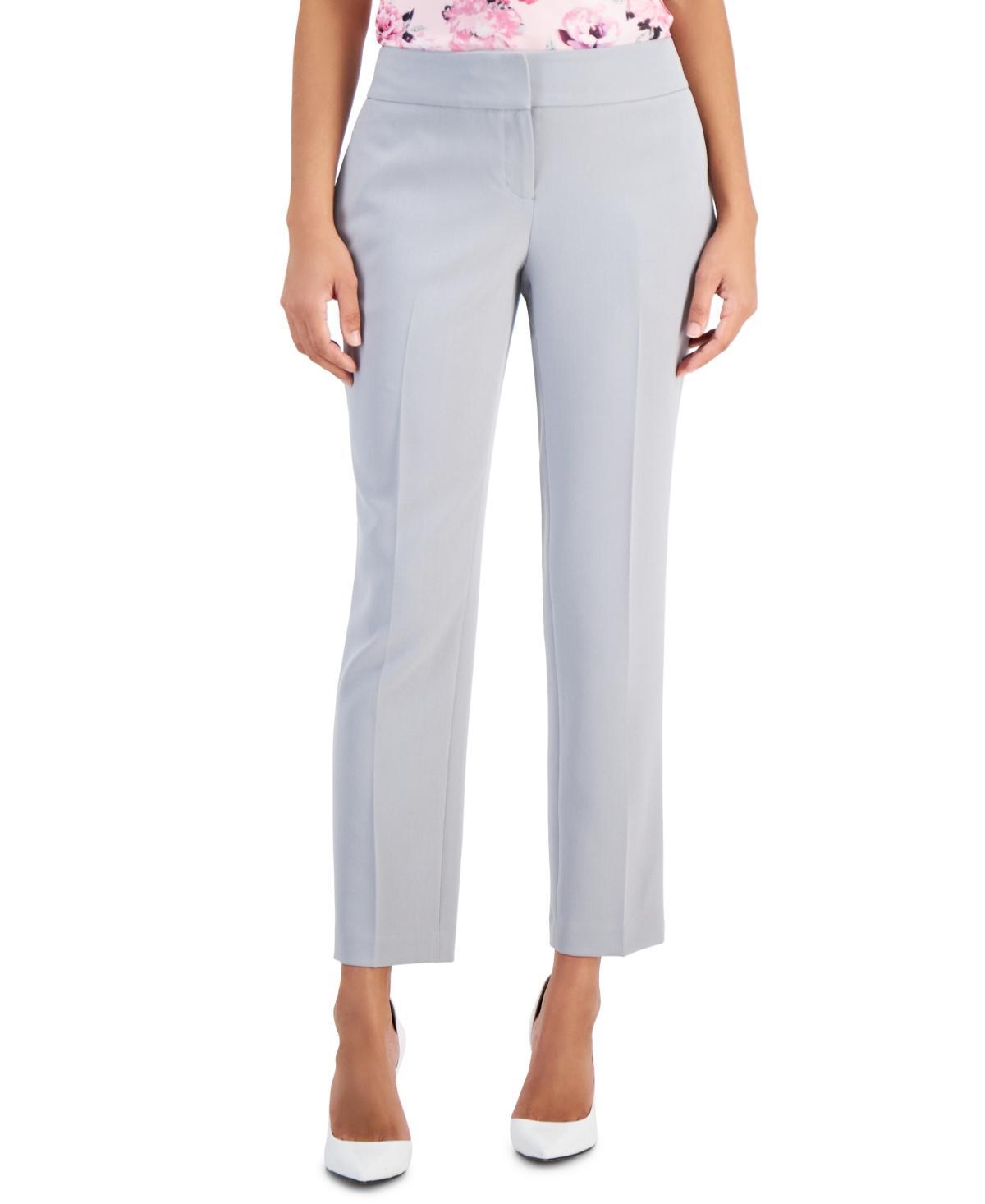 Kasper Solid Crepe Slim Pants Product Image
