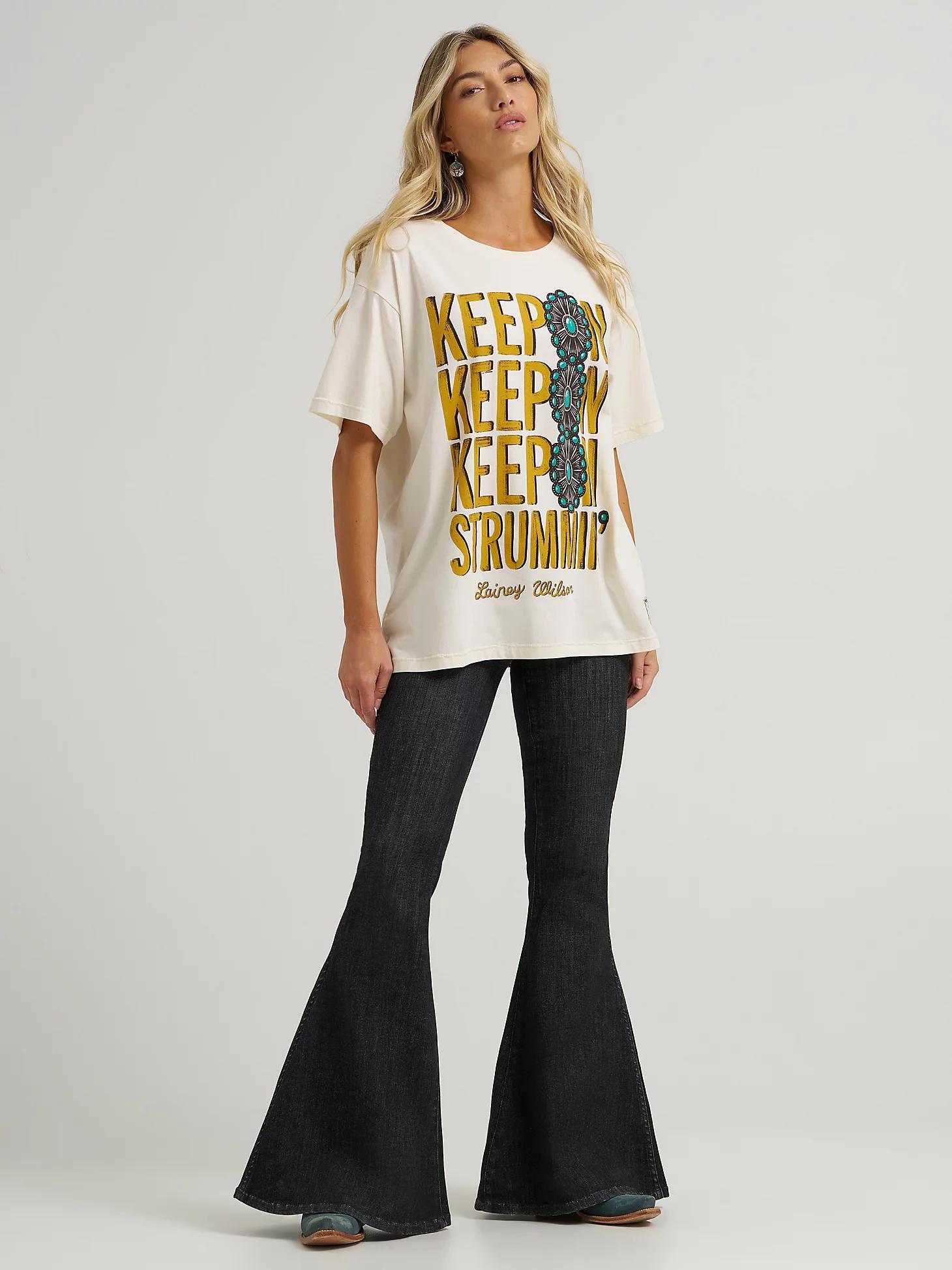 Wrangler x Lainey Wilson Keep On Strummin Oversized Tee | Women's TOPS | Wrangler® Product Image