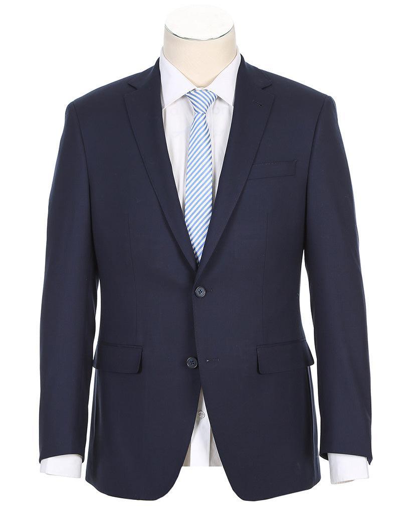Half Canvas Stretch Wool Dress Suit Modern Fit 2 Piece in Navy Product Image