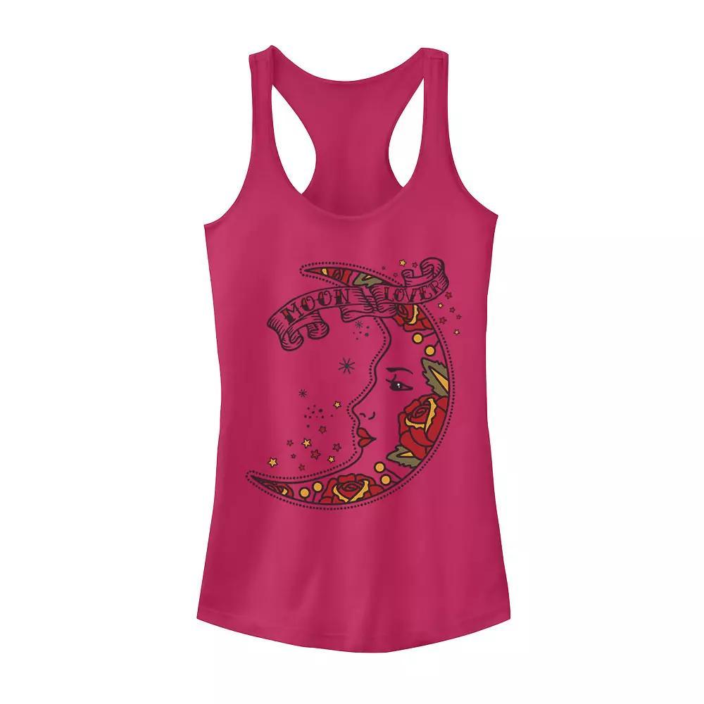 Juniors' Vintage Moon Tattoo Graphic Tank Top, Girl's, Size: XS, Raspberry Product Image