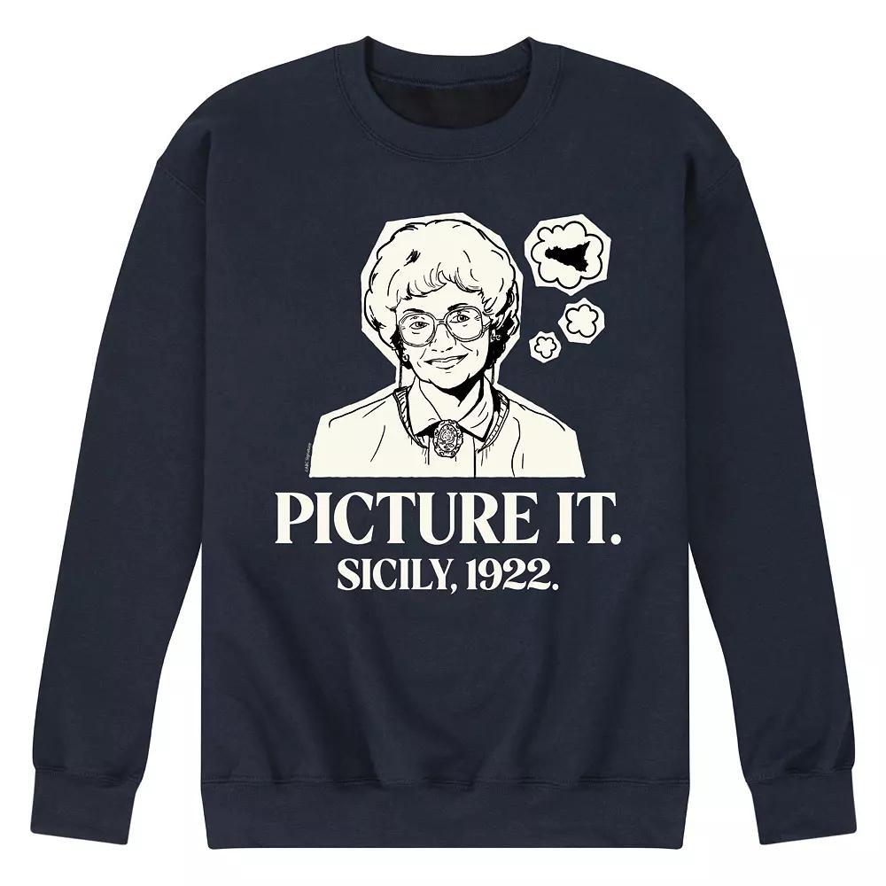 Mens Golden Girls Picture Sicily Sweatshirt Blue Product Image
