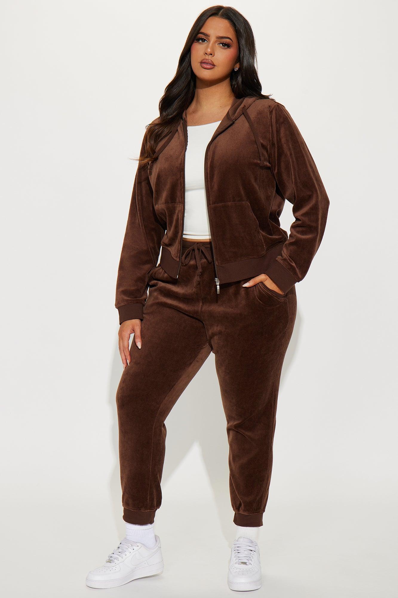 The Original Trendsetter Velour Set - Chocolate Product Image