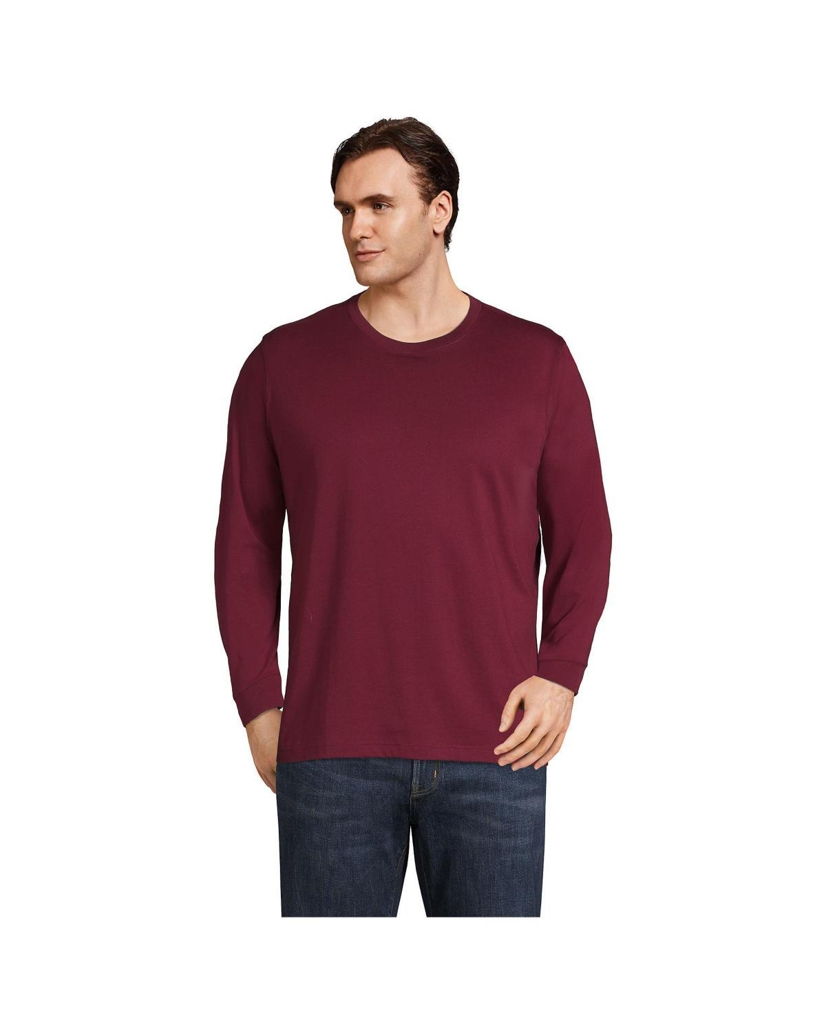 Big & Tall Lands' End Super-T Long Sleeve Classic-Fit Tee, Men's, Size: 2XB, Black Product Image