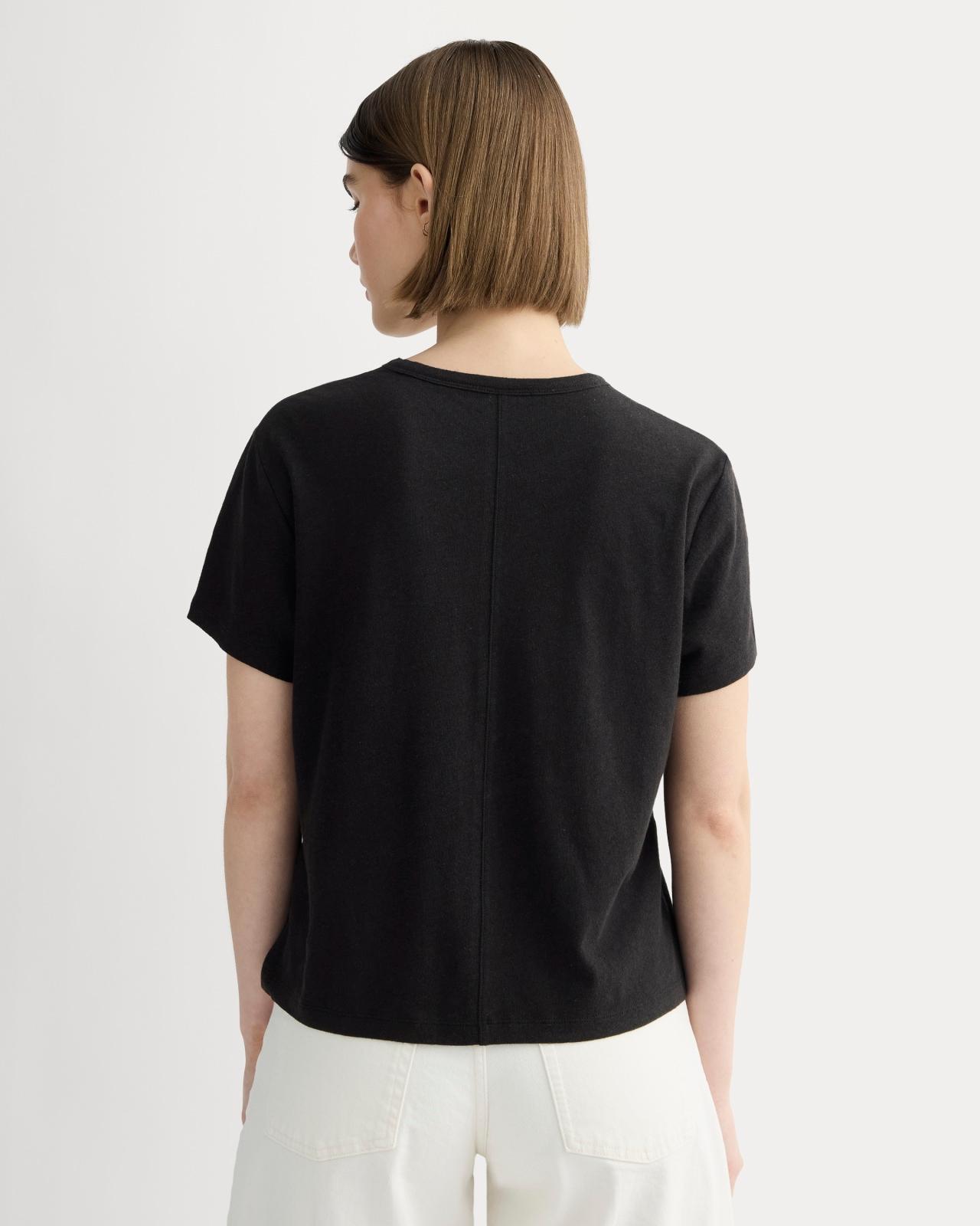 The Box-Cut Tee in Cotton Linen Product Image