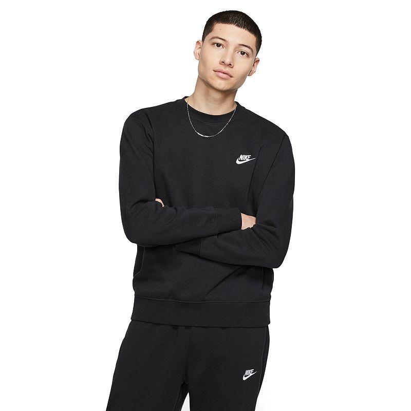 Nike Men's Club Crewneck Sweatshirt in Khaki/White at Nordstrom, Size Small Product Image