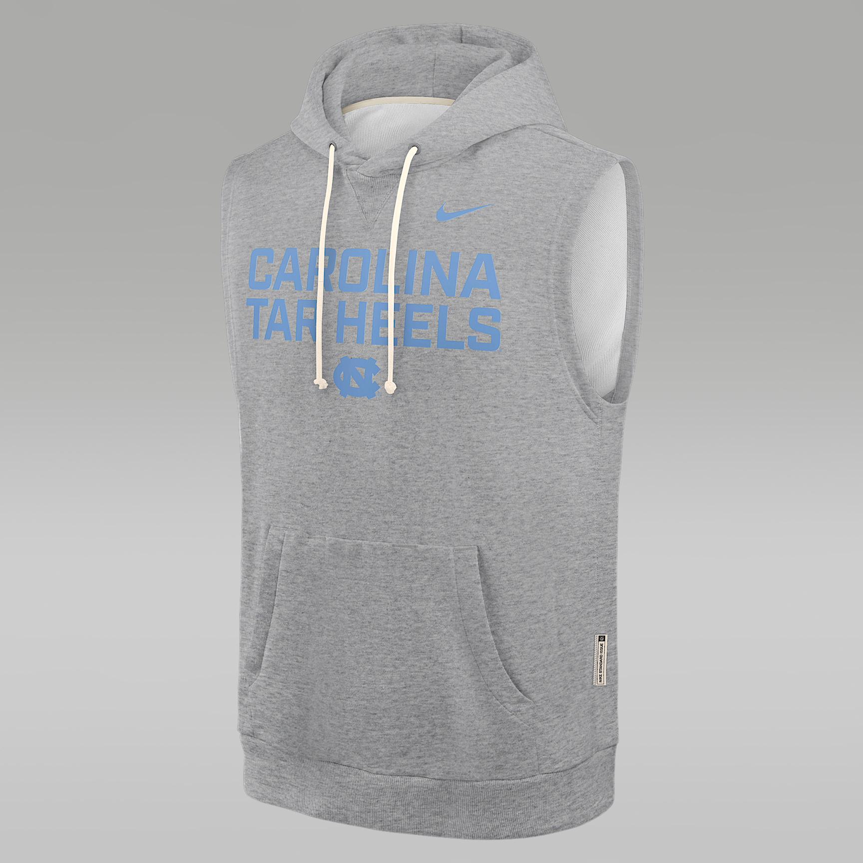 North Carolina Sideline Men's Jordan Brand Dri-FIT College Sleeveless Pullover Hoodie Product Image
